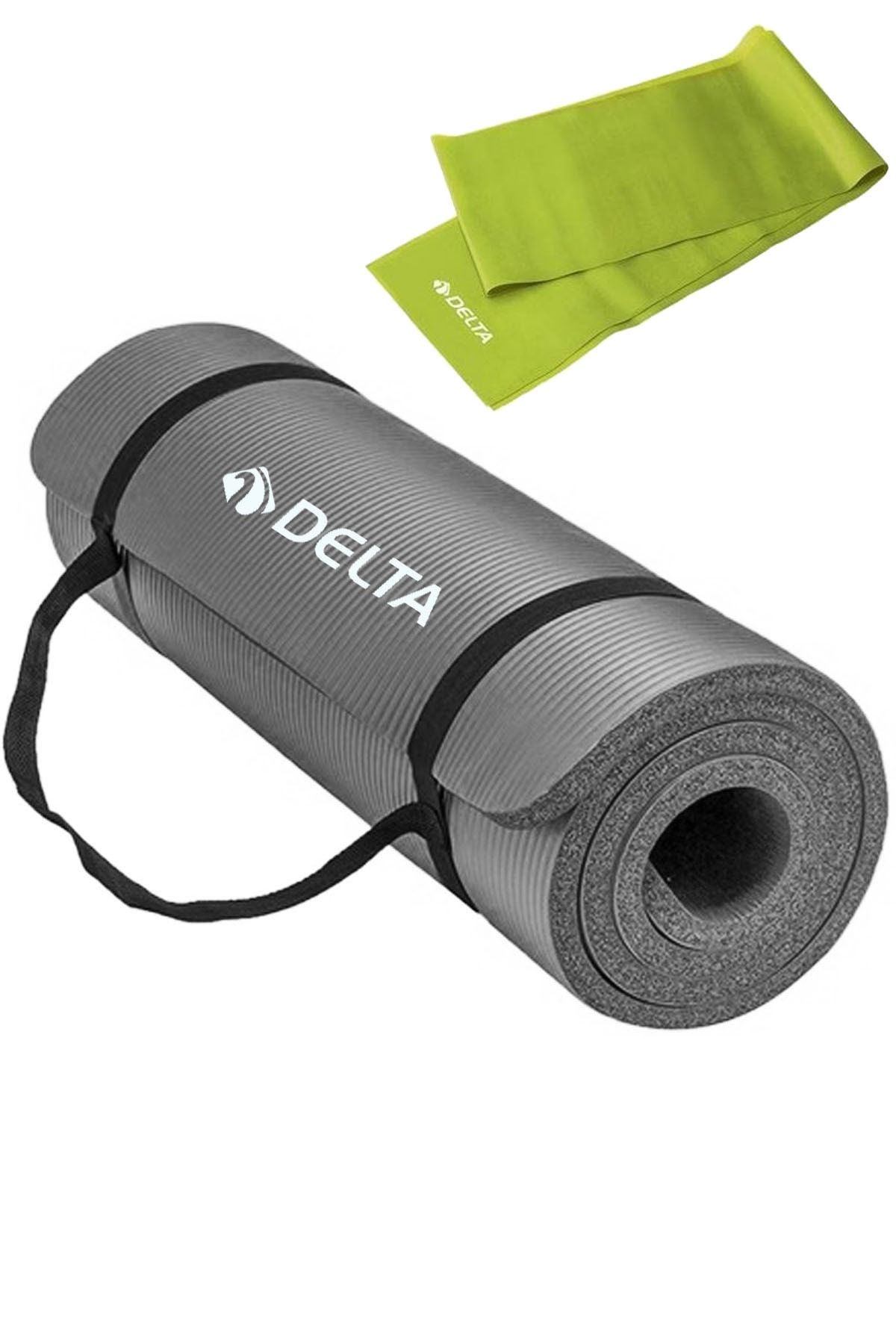 Delta 1.5 Cm Taşıma Askılı Pilates Minderi Egzersiz Yoga Matı 15 Mm, 120x15 Cm Plates Bandı Lastiği