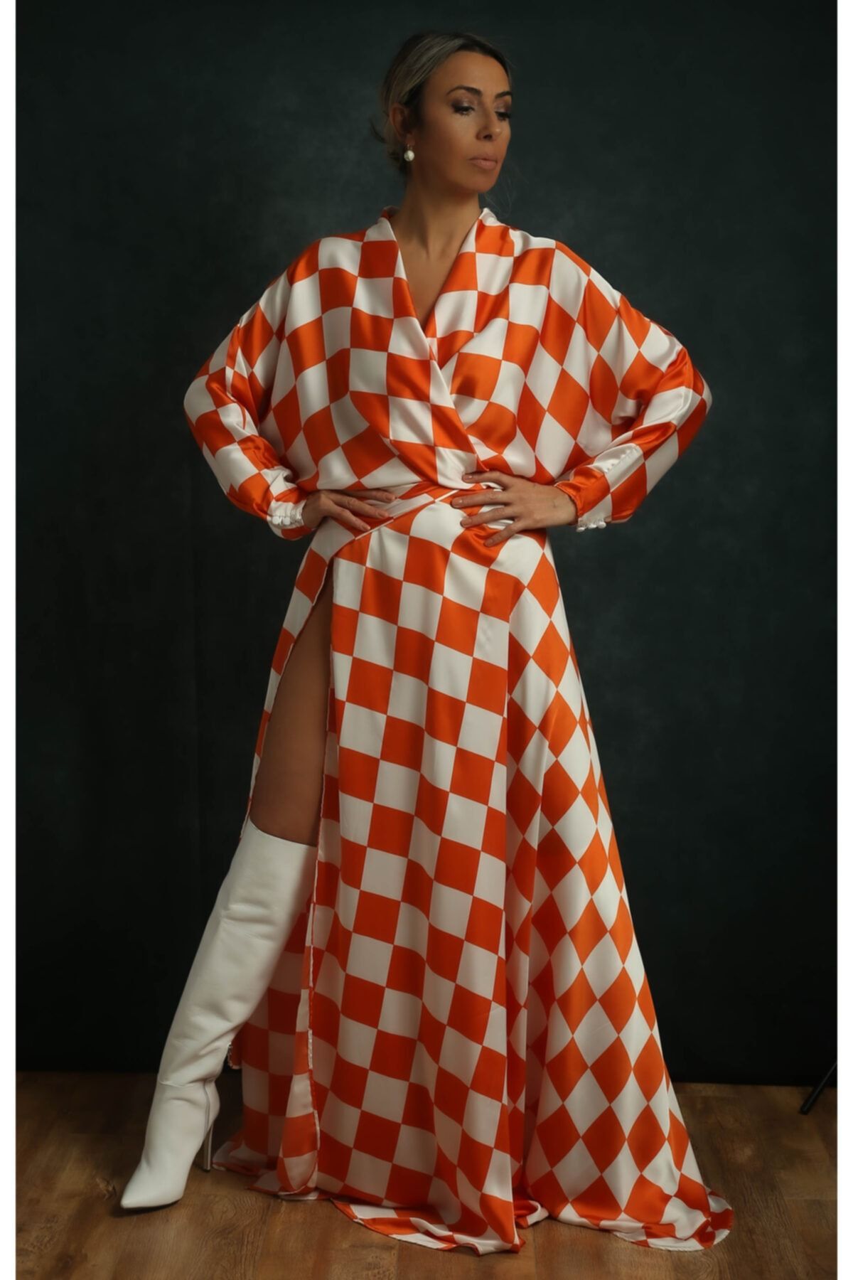 Euznour Valencia & Bilbao Koleksiyonu Naranja Elbise
