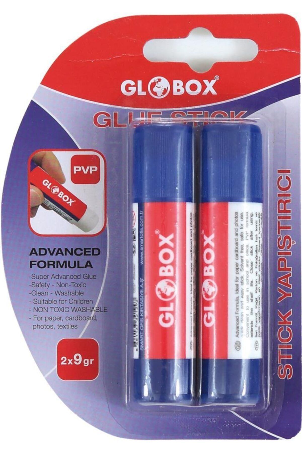 Globox Solventsiz Stick Yapıştırıcı 2x9 gram (2 Li Paket) 2138