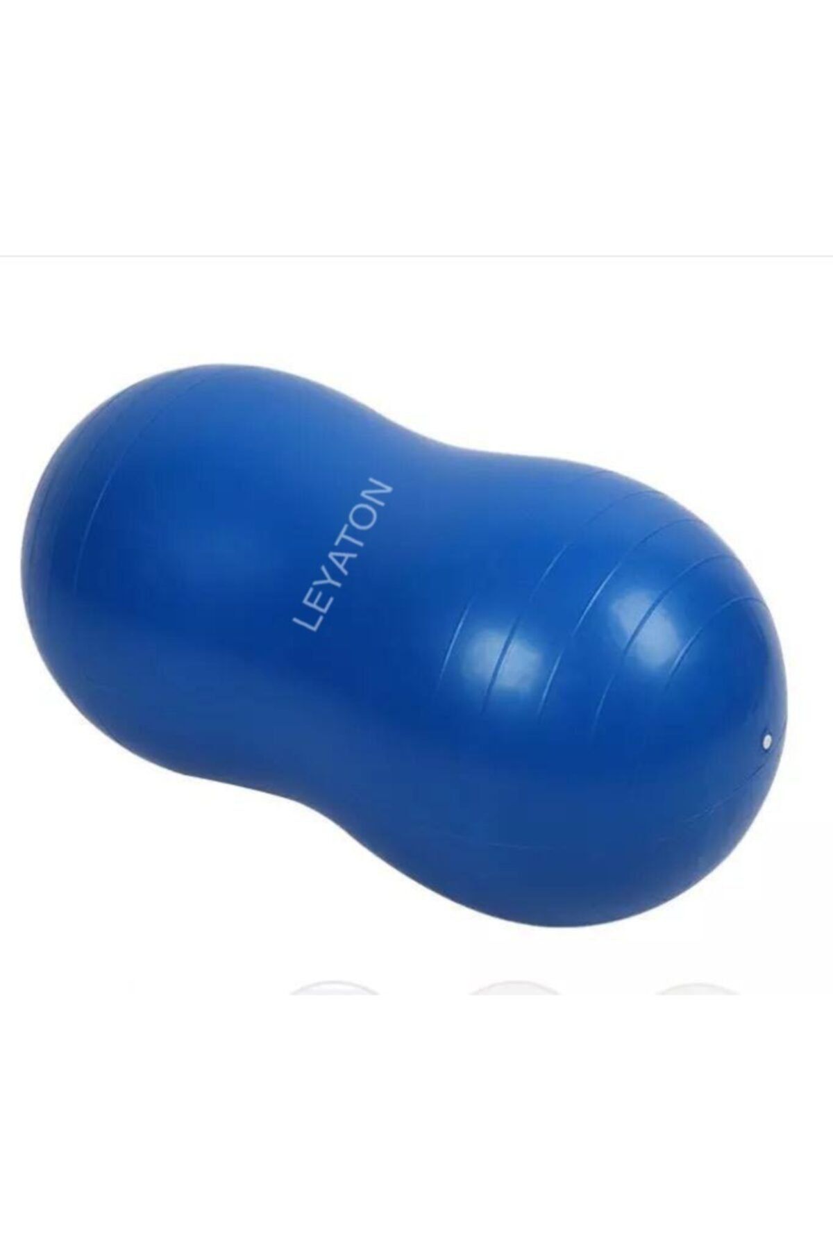Leyaton Pilates Topu Fıstık Top Egzersiz Pilates Topu Mavi +pompa