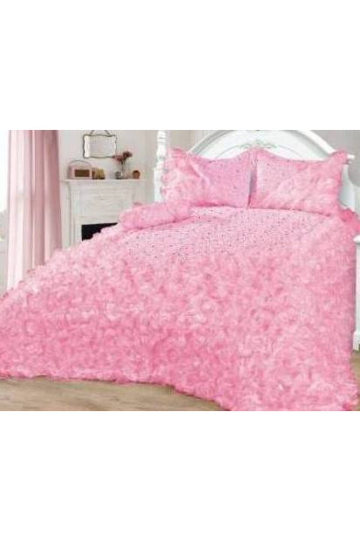 Gelincik Çeyizlik Yatak Örtüsü - Pembe