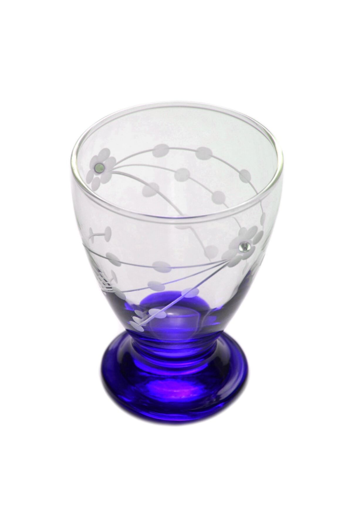 BAŞAK 41011 Çın Çın 12 Adet (Mavi Selvi Taşlı) Su-meşrubat Bardağı