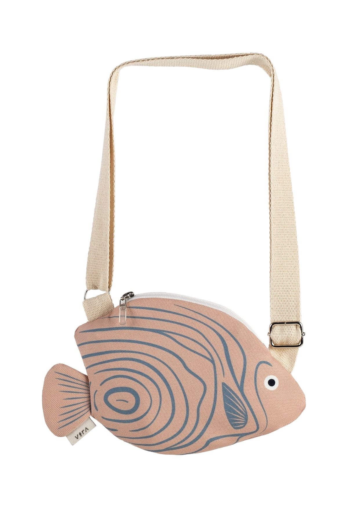 Design Vira Kadın Pembe Pink Emperor AngelfishBel Çantası