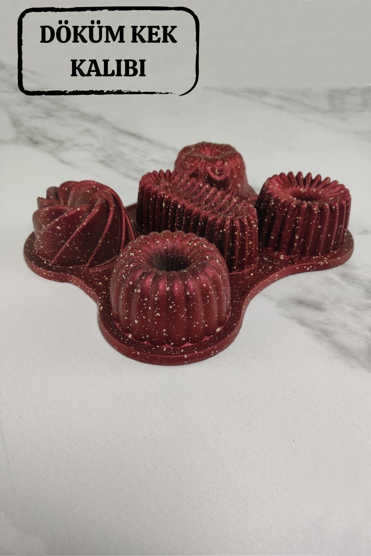 Digithome Döküm 5’li Muffin Kek Kalıbı Kırmızı - Mnb05417 C1-1-154