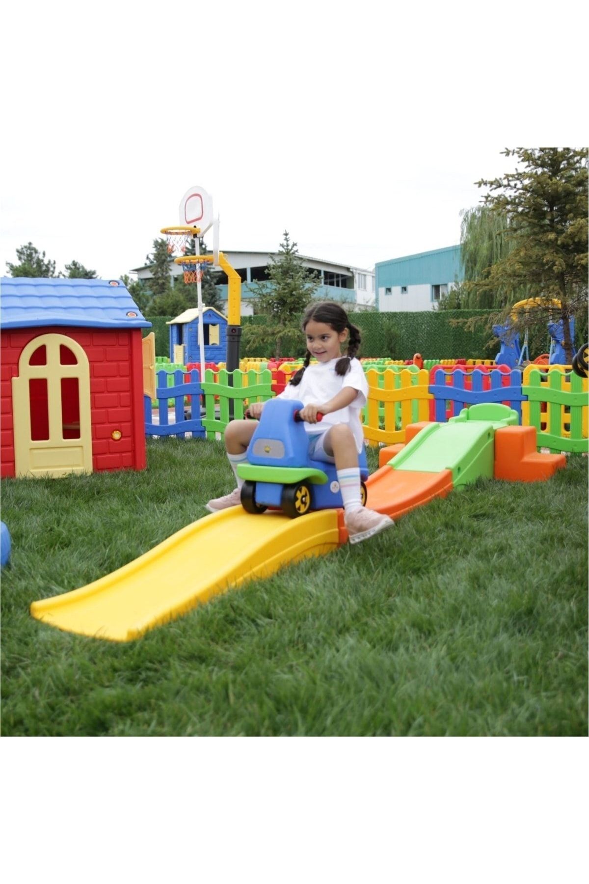 Genel Markalar Roller Coaster - Çocuk Oyun Parkı - Arabalı Platform Set - Oyun Alanı - Aktivite
