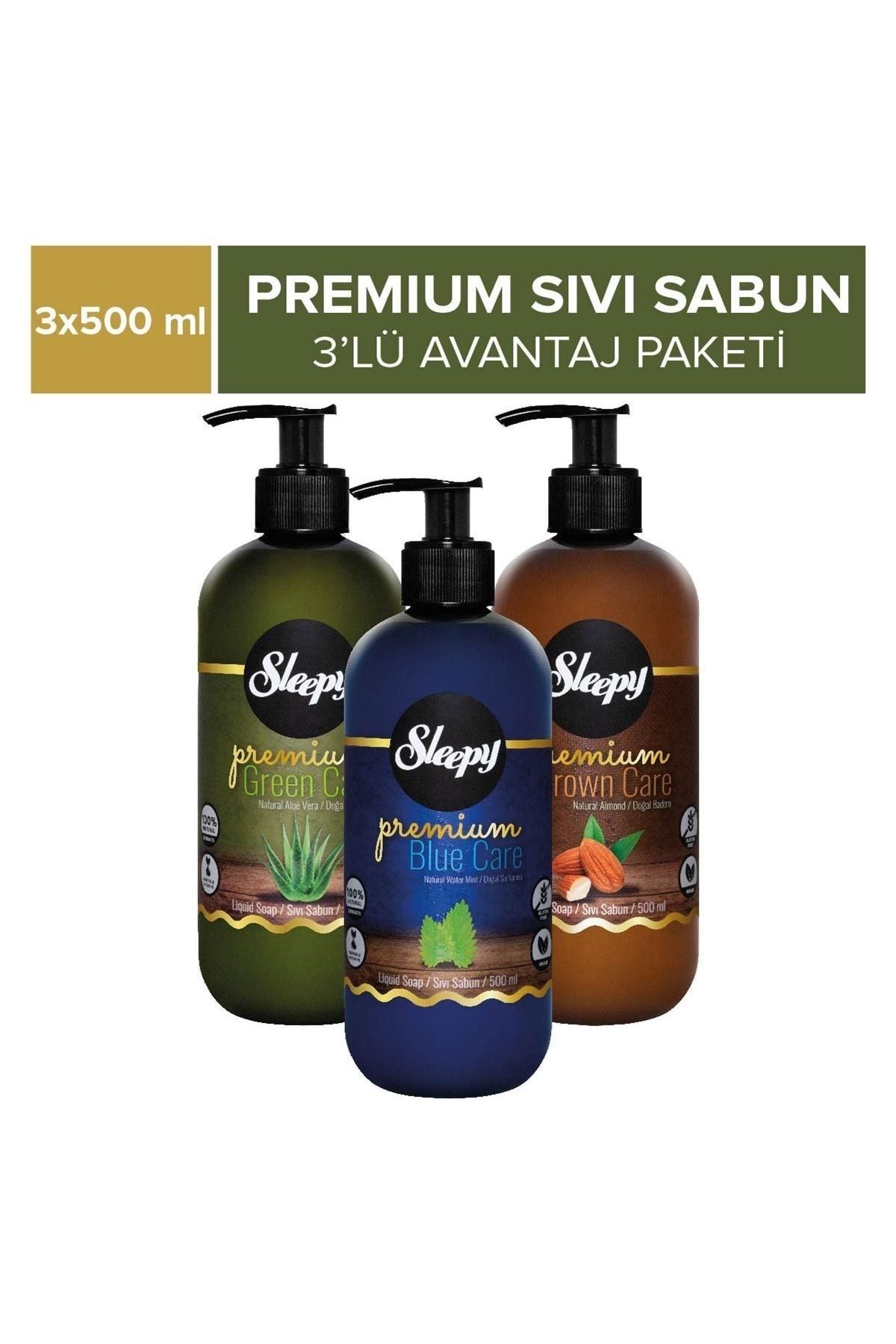 Sleepy Premium Sıvı Sabun 3’lü Avantaj Paketi 3x500 Ml