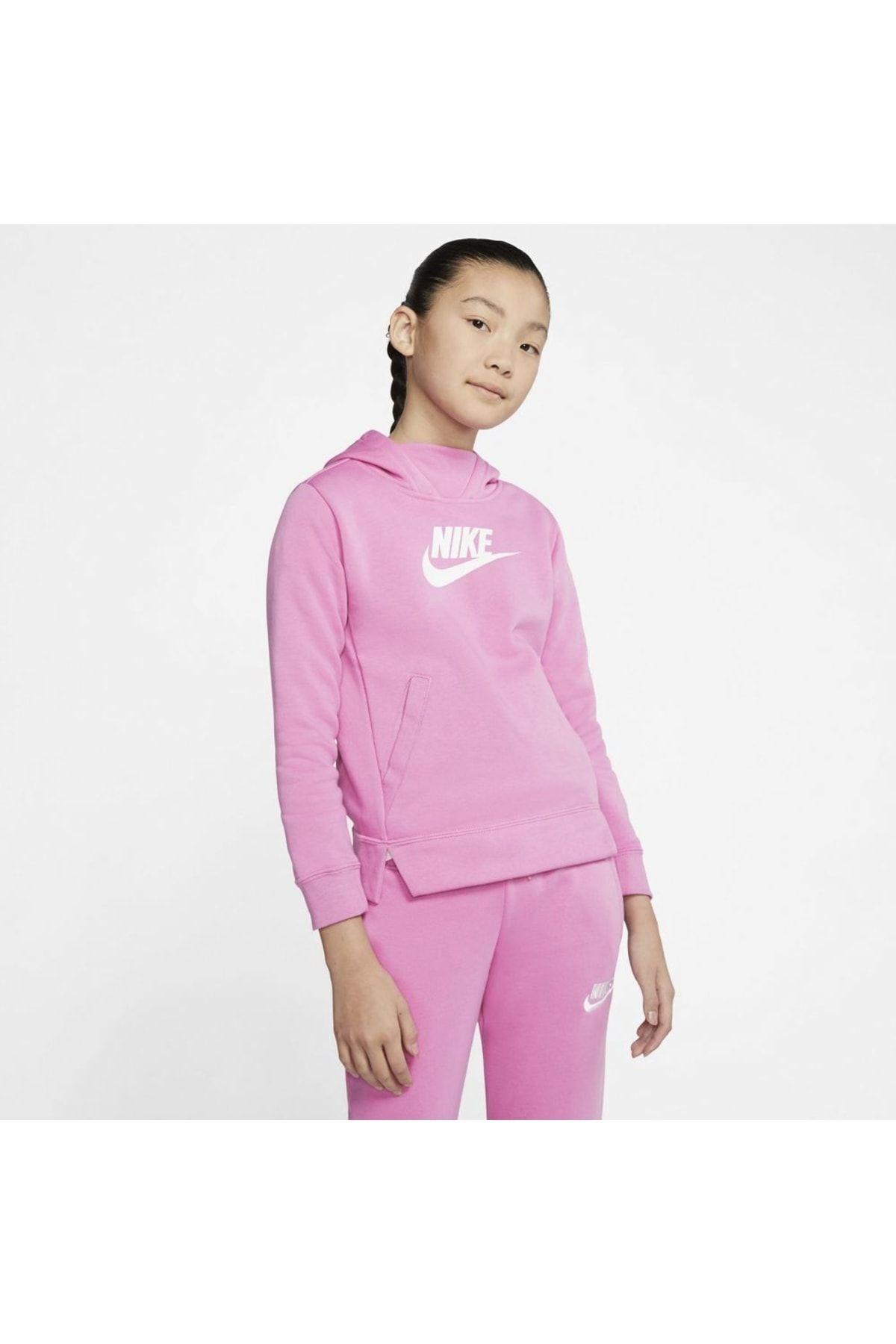 Nike Kız Çocuk Pembe Spor Sweatshirt Dj0688-684