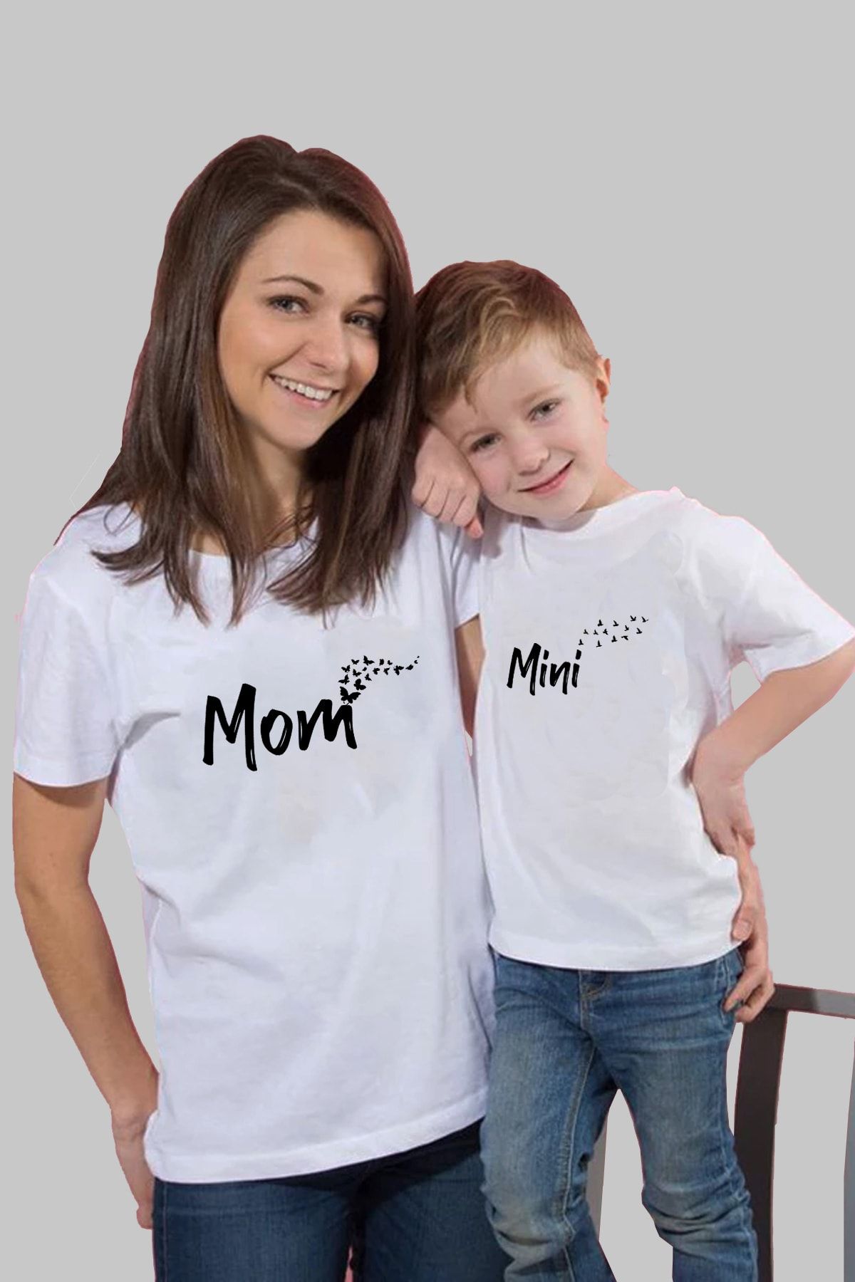 Coutoo Annesinin Oğlu Baskılı Anne Oğul Kombin Tişört Beyaz (fiyatlar Tek T-shirt Içindir)