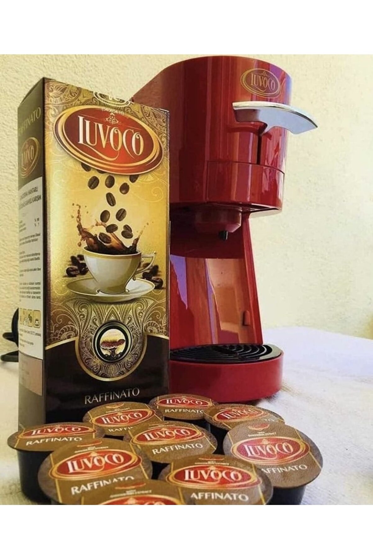GanoExcel Yeni Luvoco Kapsül Kahve Makinesi +90 Kapsül Kahve Hediye