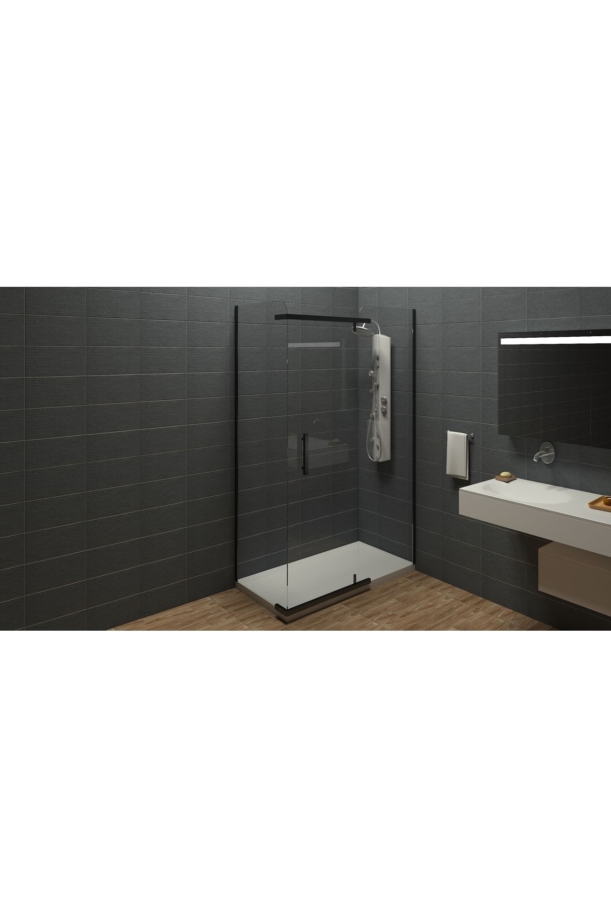 Docca Bagno 120x80 H:190 Menteşeli Duş Kabin