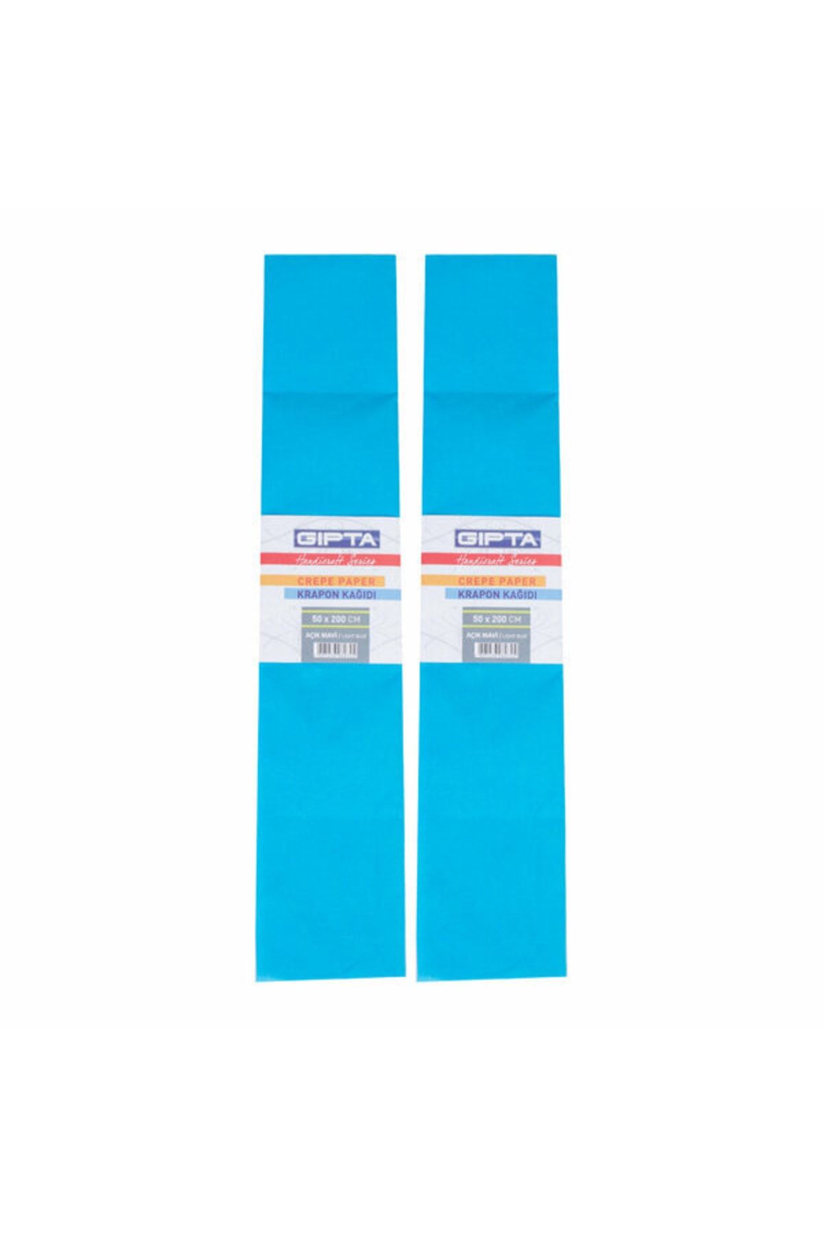 Gıpta Renkli Krapon Kağıdı 50x200 10 Adet Açık Mavi