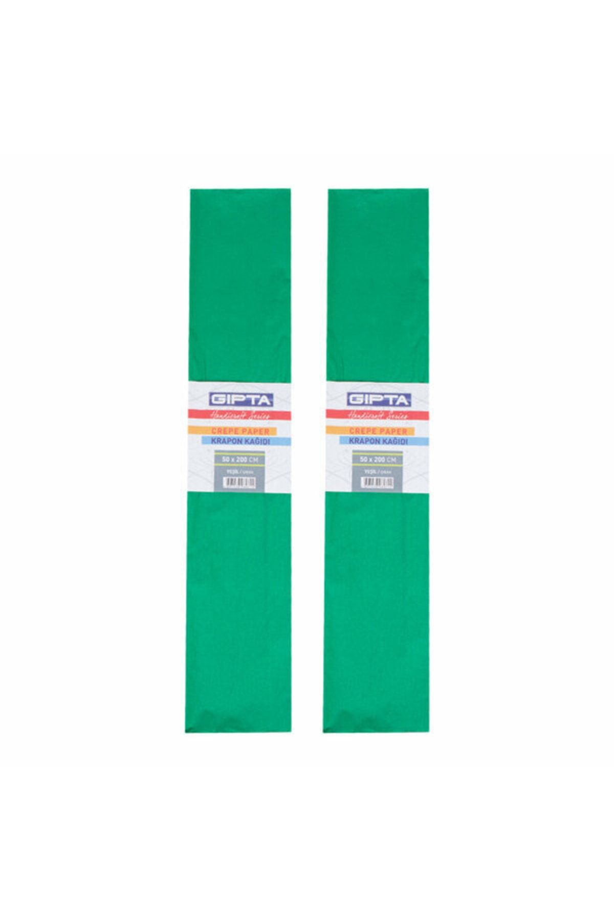 Gıpta Renkli Krapon Kağıdı 50x200 (10 Adet Yeşil)