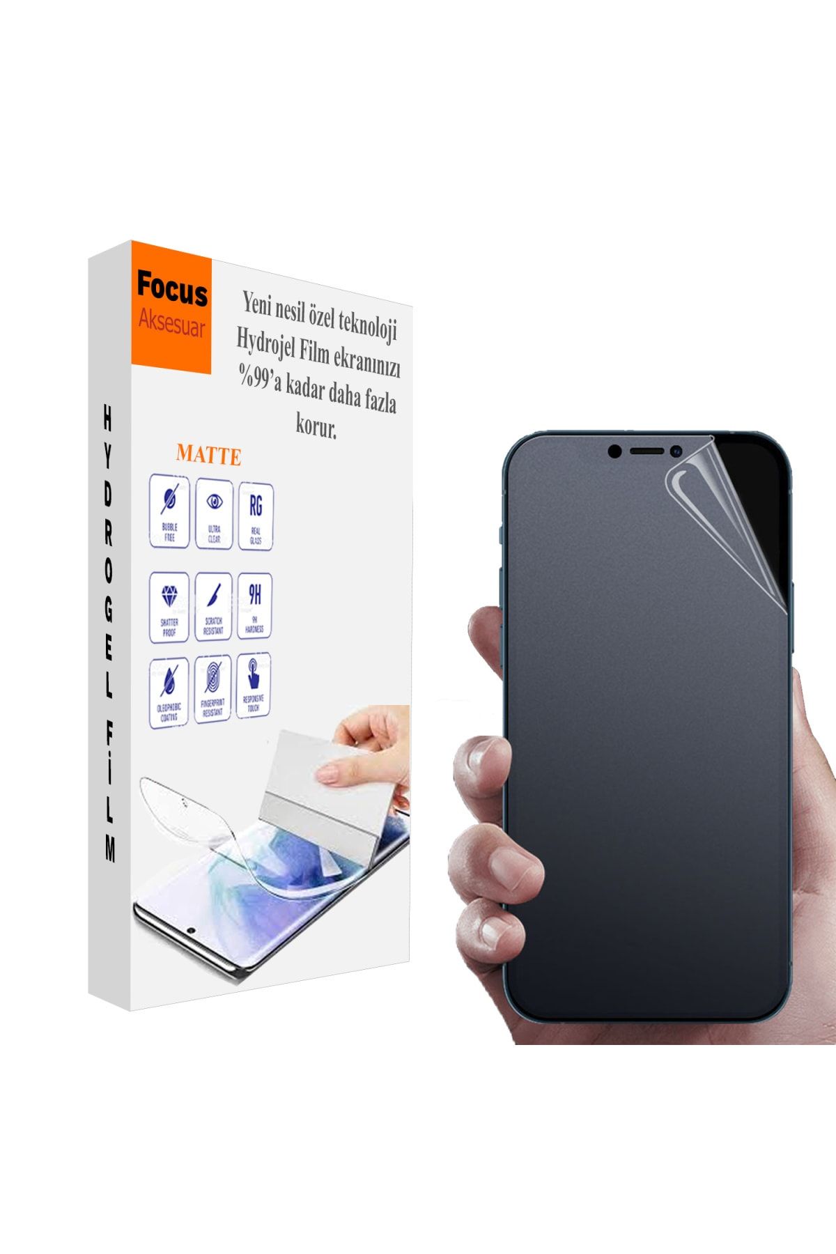 Focus Kaplama Apple Iphone Xs Kırılmaz Cam Özel Kesim Mat Hydrogel Film