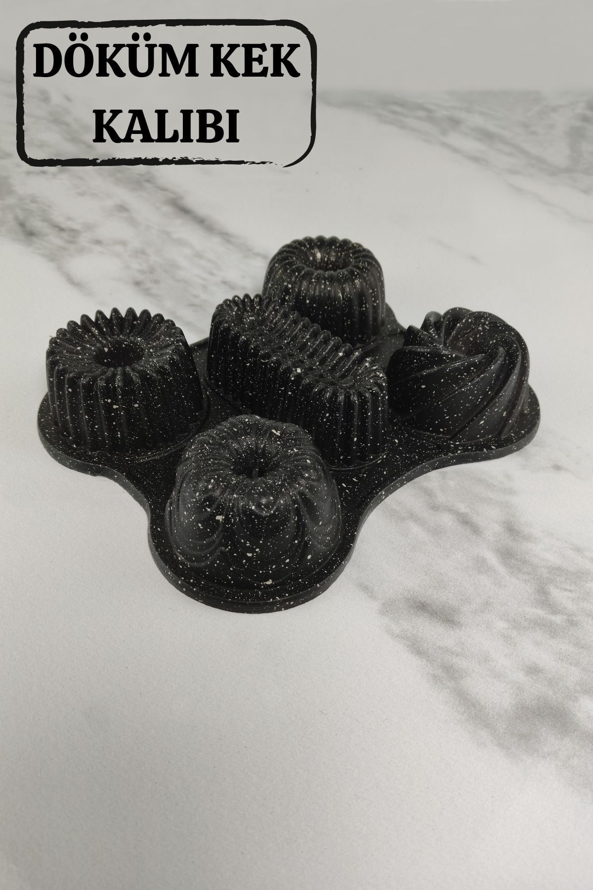Digithome Döküm 5’li Muffin Kek Kalıbı Siyah - Mnb05417 C1-1-154