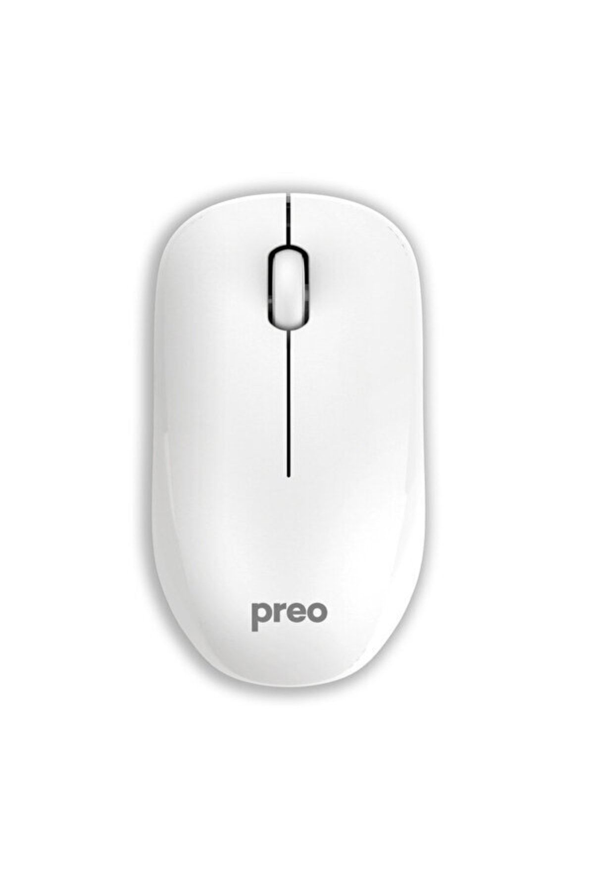 Preo Ergonomik Pastel Kablosuz Sessiz Mouse Beyaz M19