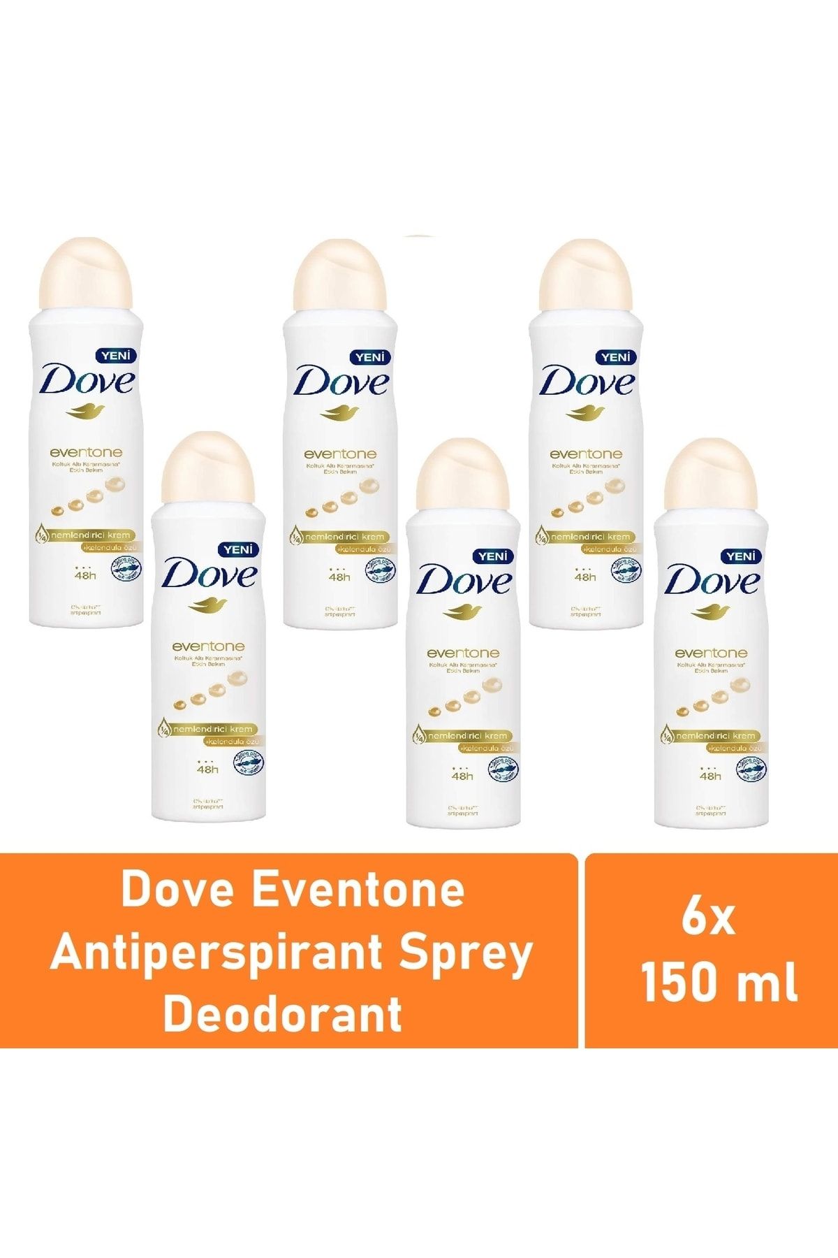 Dove Anti Perspirant Deodorant Eventone 150 ml 6'lı