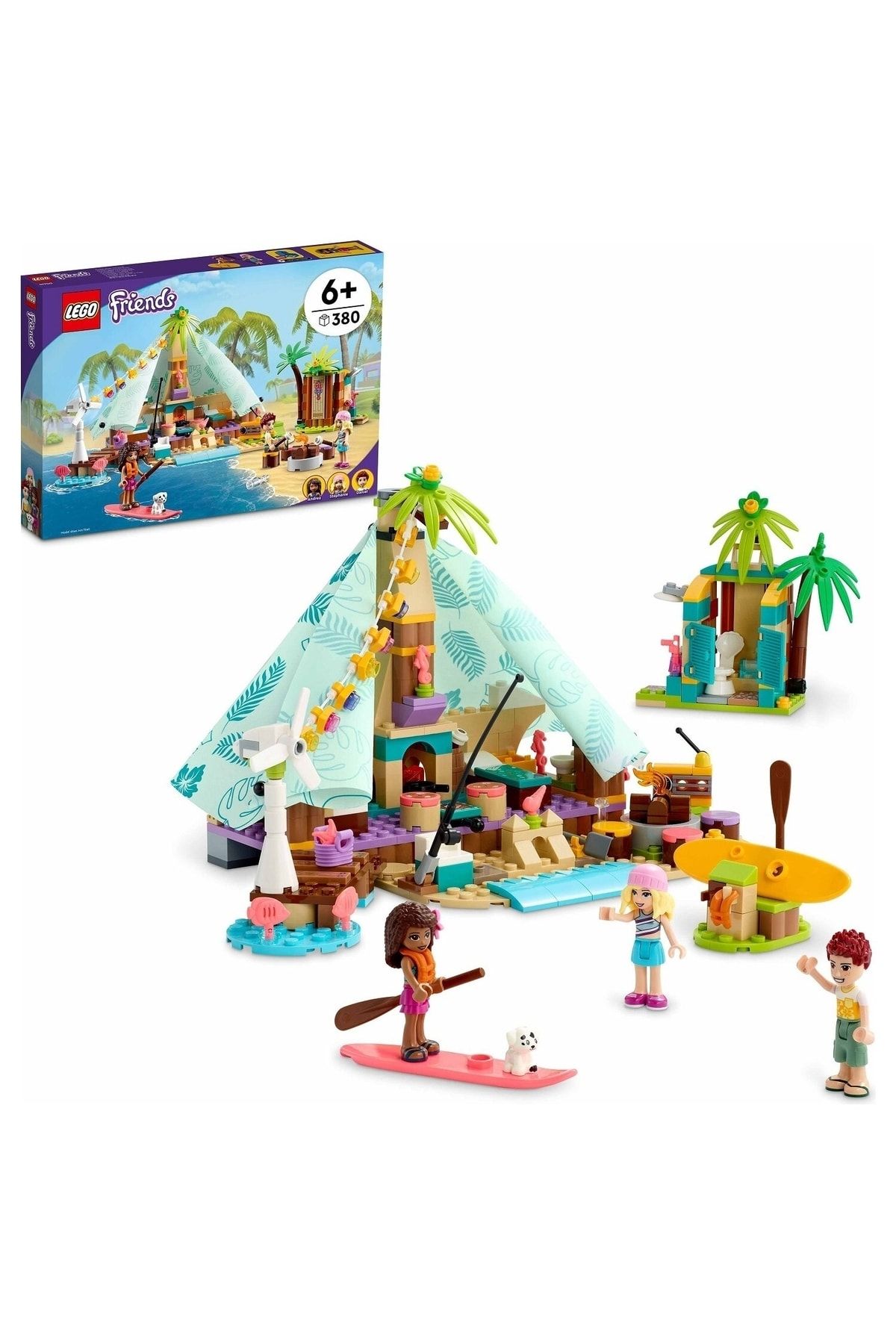 LEGO Friends Lüks Plaj Çadırı 41700 – Yaratıcı Oyuncak Yapım Seti (380 Parça)