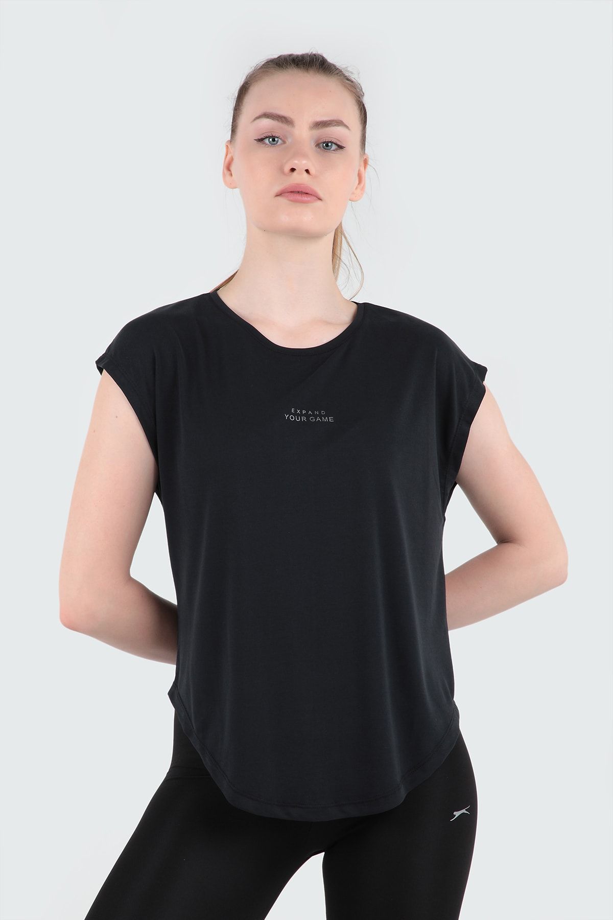Slazenger Polına Kadın T-shirt Siyah