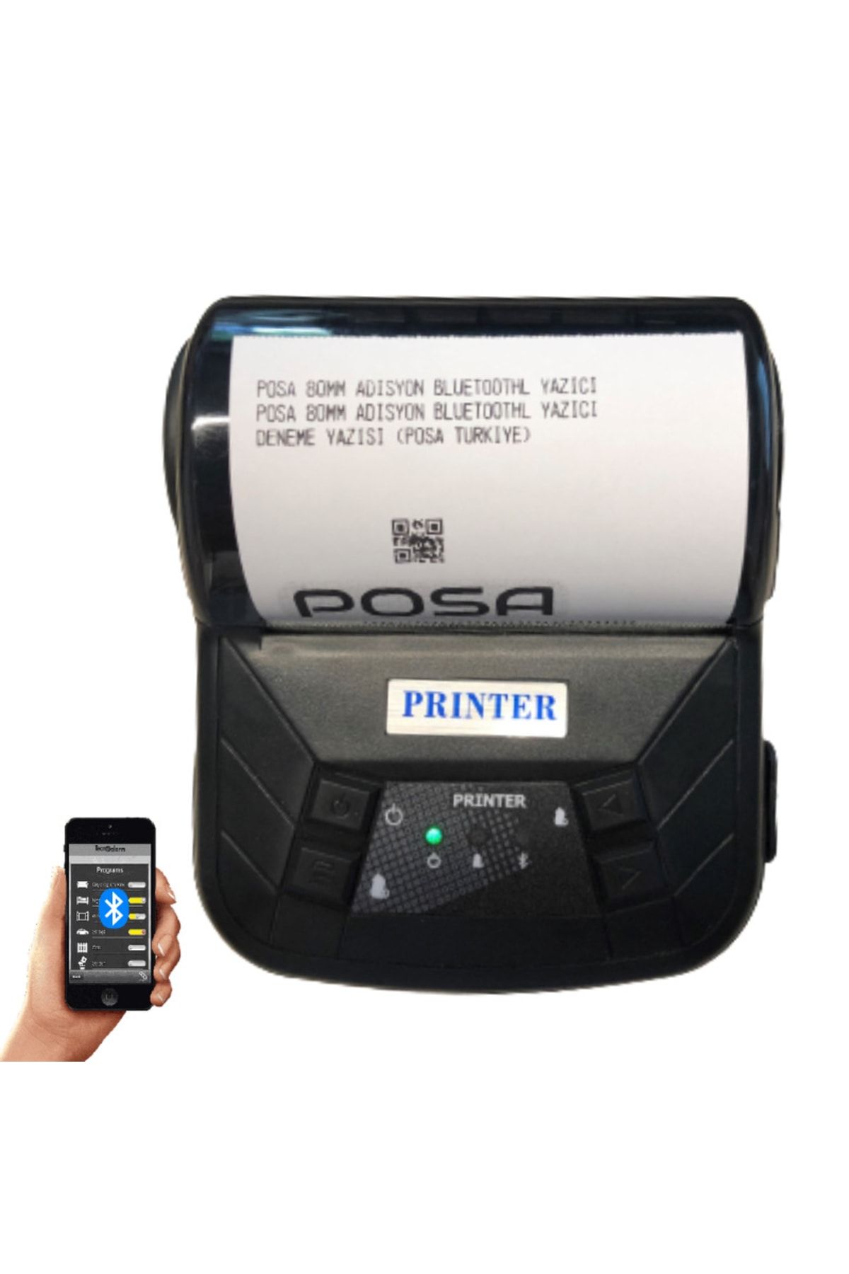 POSA 80mm Bluetoothlu Mobil Taşıanbilir Termal Adisyon Fiş,tahsilat Makbuz Yazıcı(çanta+adaptör)