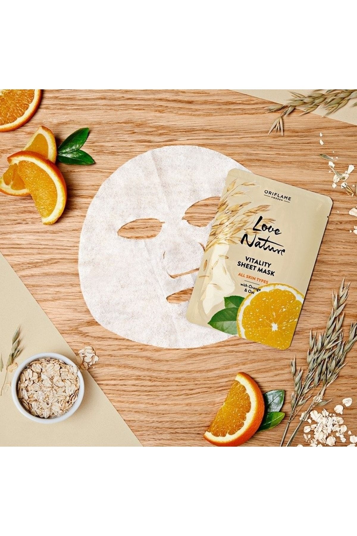 Oriflame Love Nature Canlandırıcı Ve Yatıştırıcı Portakal Özlü Kağıt Maske