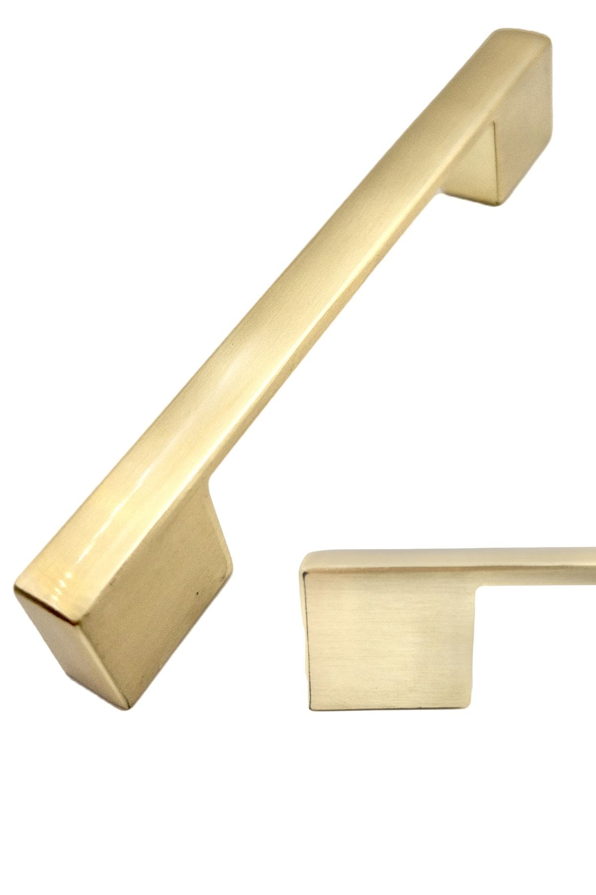 bablife Kale Nergis Köprü 96 mm-128 mm Mat Altın Metal Lüks Çekmece Dolap Mobilya Kulpları
