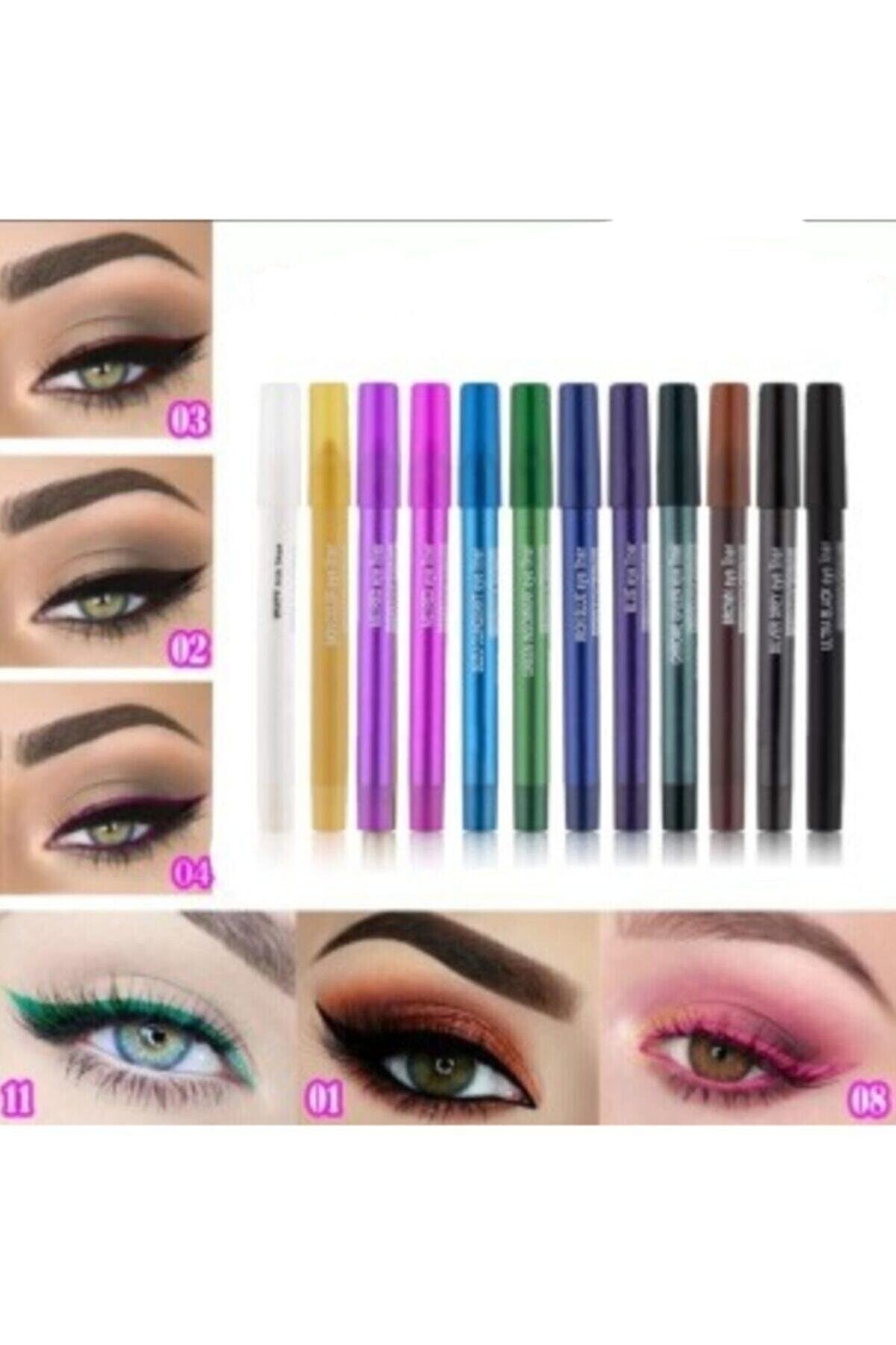 Lavider Eyeliner Ultra Black 12 Renkli Neon Yağlı Göz Kalemi 2022 Trend Renkler