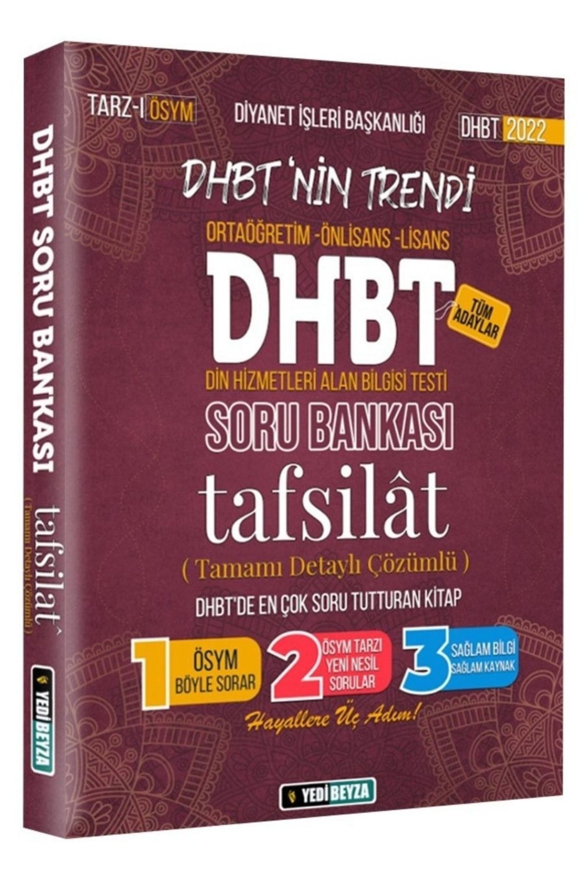 Yedi Beyza Yayınları 2026 Dhbt Tafsilat Detaylı Soru Bankası Mehmet Ümitli Dhbt Mbsts Dkab