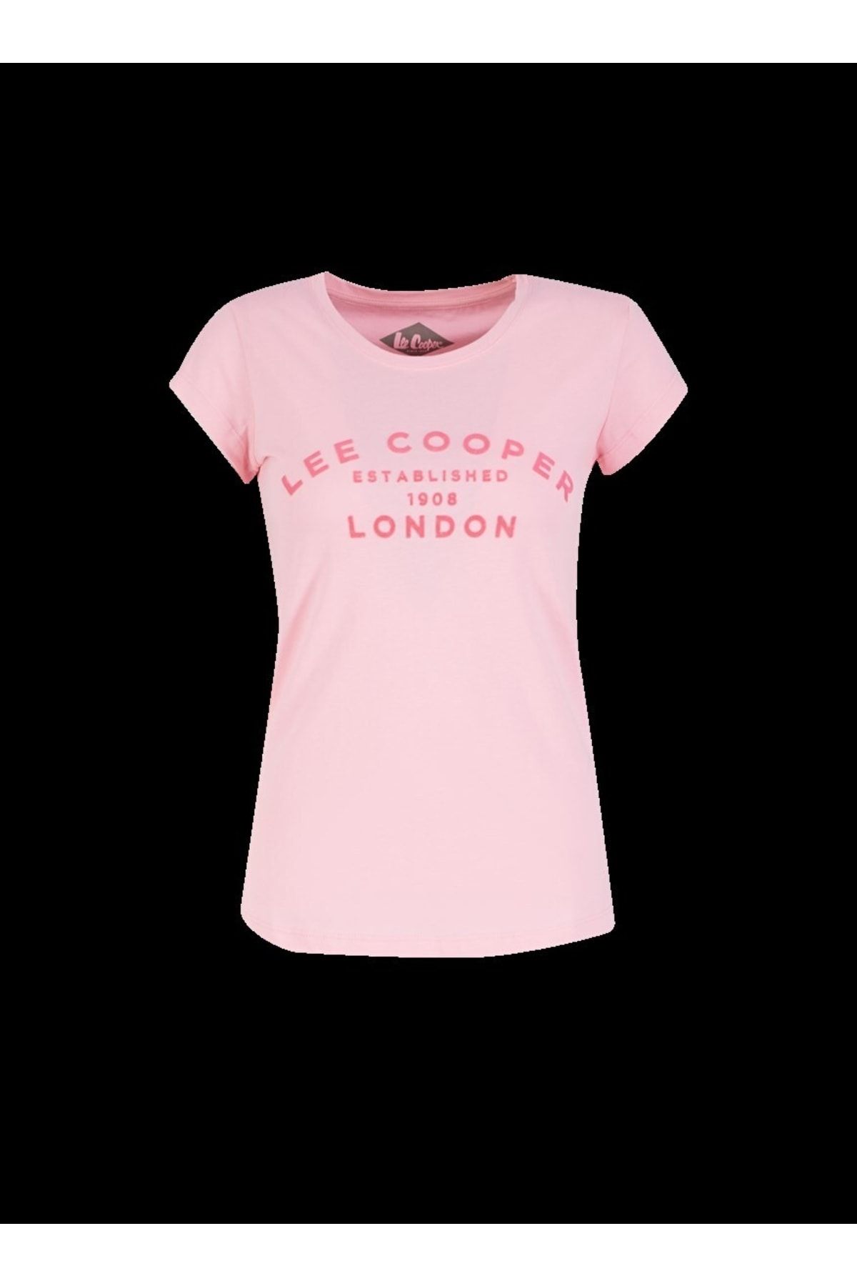 Lee Cooper London Kadın Bisiklet Yaka T-shirt Pembe