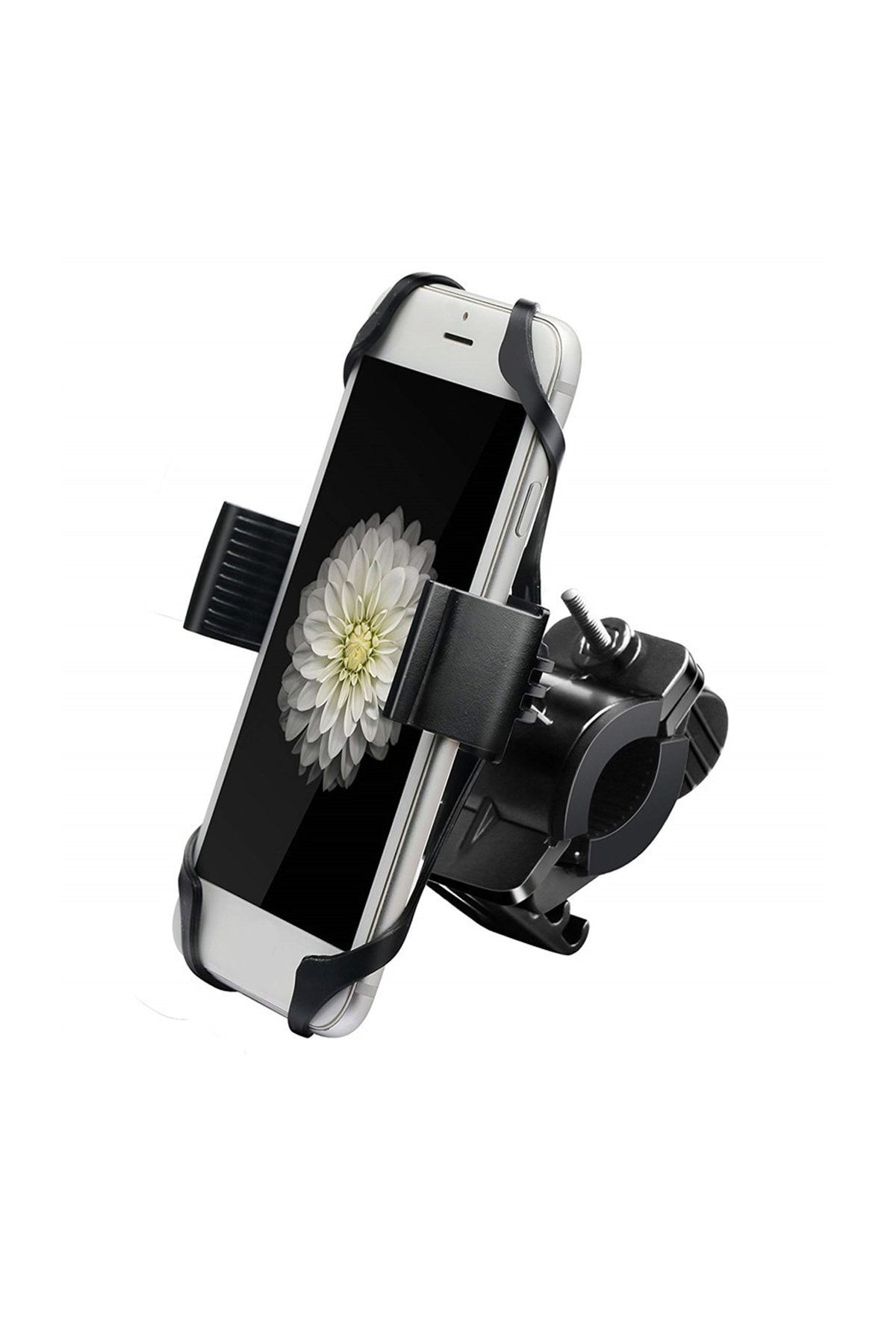 Powertec Motosiklet - Bisiklet Gidon Bağlantılı Kıskaçlı Telefon Tutucu
