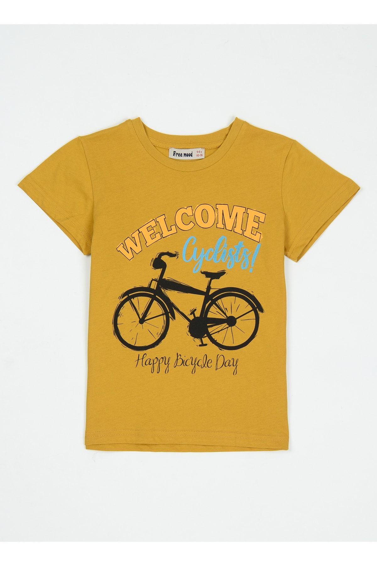 Freemood Bisiklet Baskılı Erkek Çocuk Tshirt