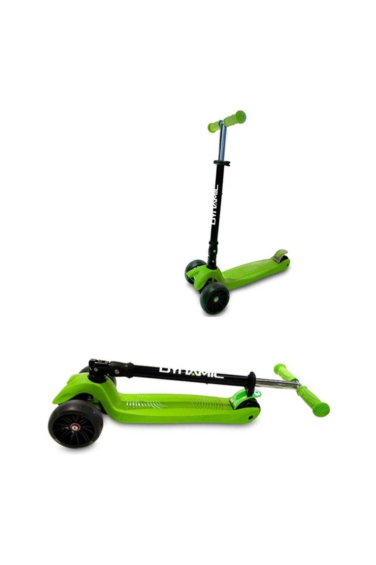 Dynamic Grande Tekerlekleri Işıklı Katlanabilir Geniş Scooter - Yeşil, Interspor Garantili 5 Yaş