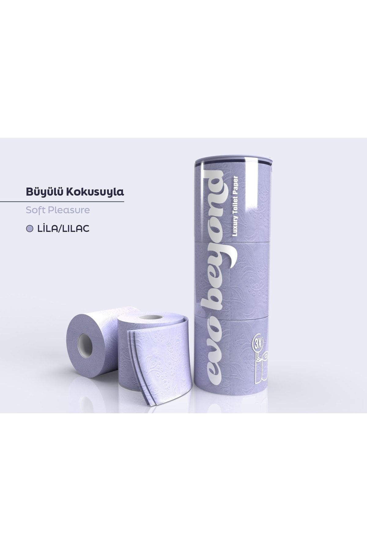 ONLY EVOBEYOND Evo Beyond 3'lü Rulo Lila Tuvalet Kağıdı