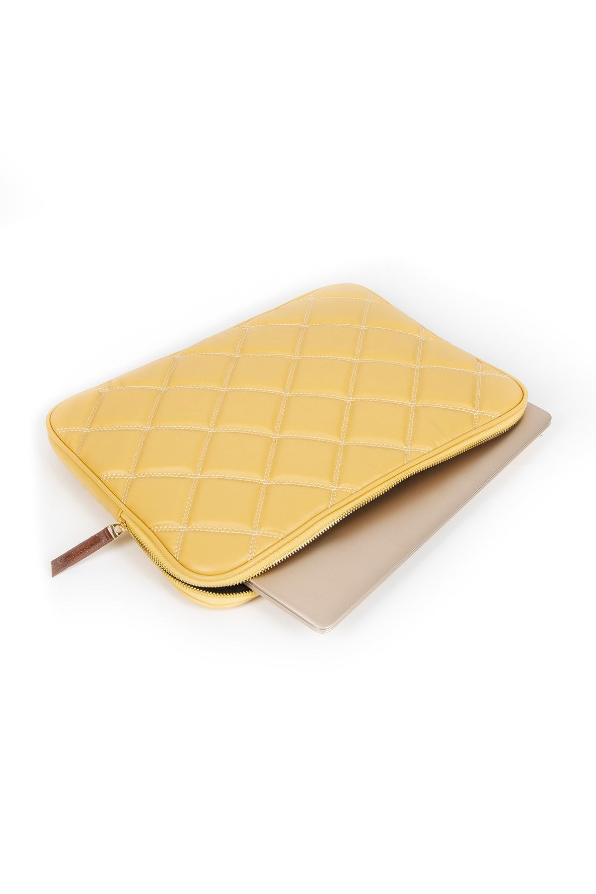 DUOMİNO Sarı Laptop Tablet Kılıfı 14 inç - 16 inç MacBook iPad Pro Air Huawei/Dell/Asus Evrak Çantası