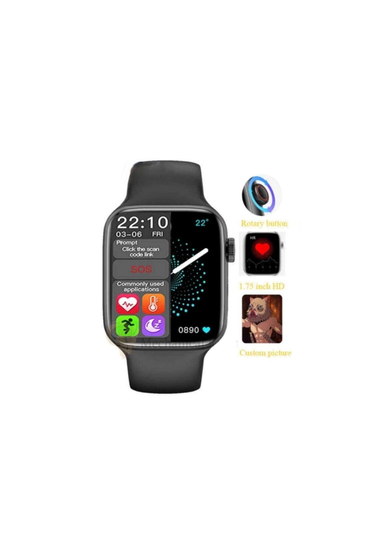 Polygold Watch6 Plus Smart Watch Akıllı Saat Tam Ekranlı Yan Tuş Aktif W26