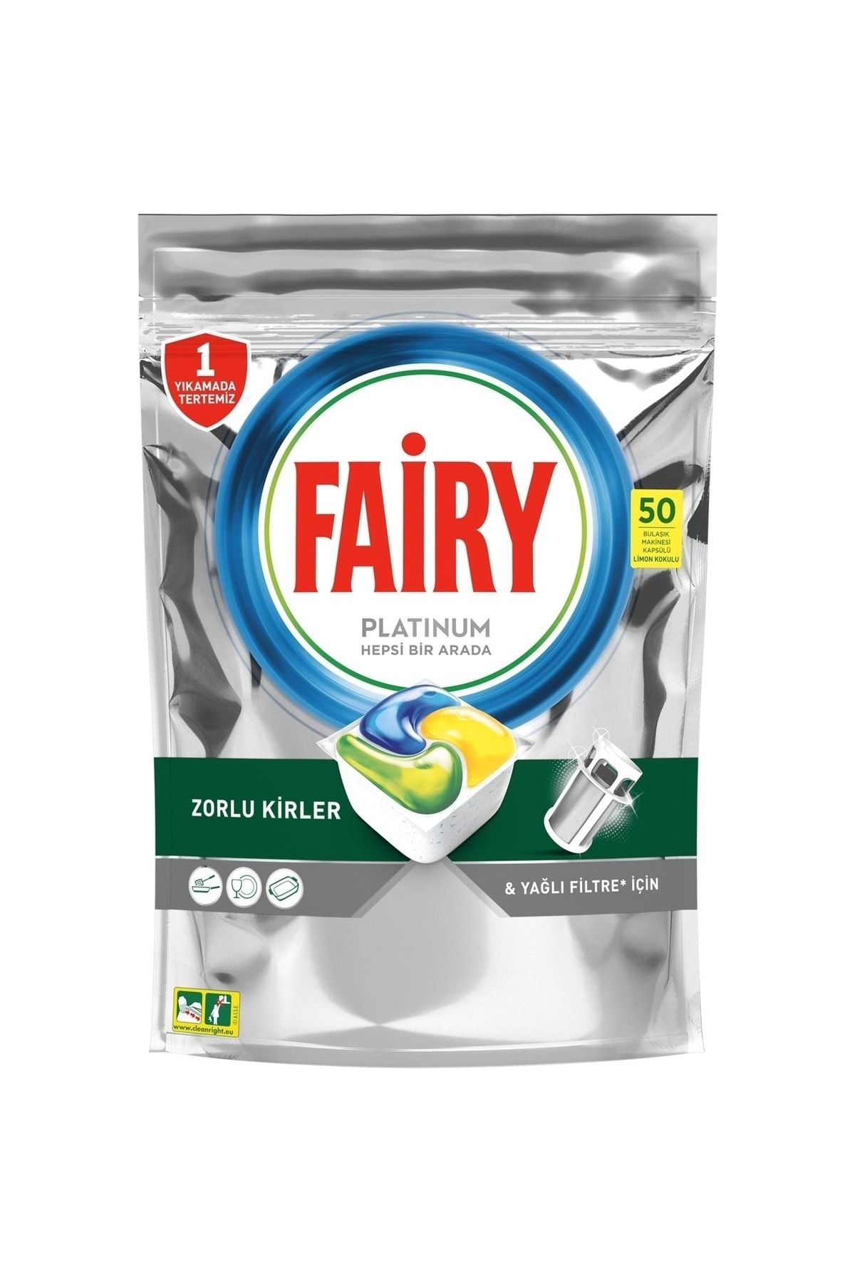 Fairy Platinum 50'li Yıkama Bulaşık Makinesi Deterjanı Tablet