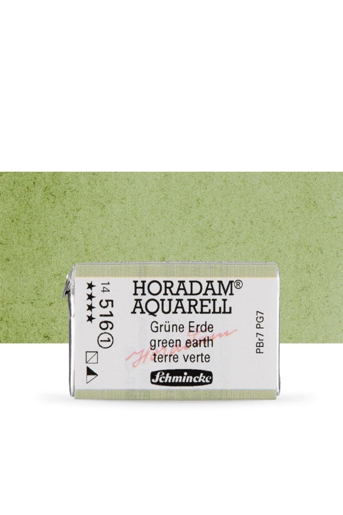 Schmincke Horadam Aquarell Tam Tablet Sulu Boya Green Earth 516 S.1