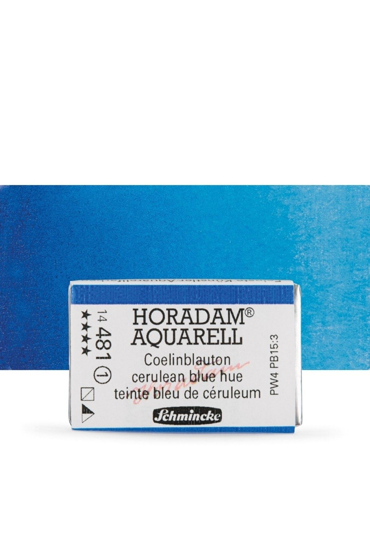 Schmincke Horadam Aquarell Tam Tablet Sulu Boya Cerulean Blue Hue 481 S.1