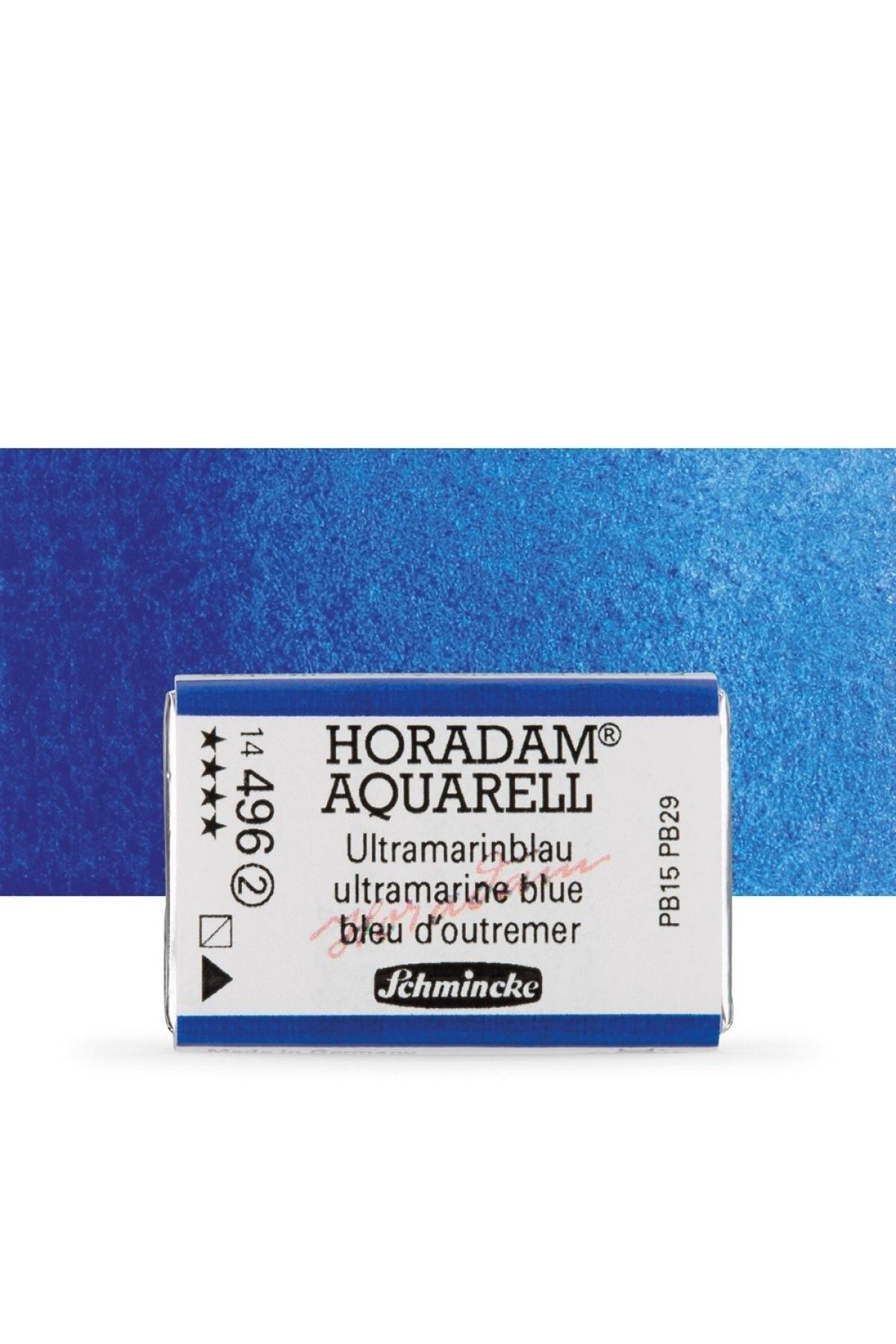 Schmincke Horadam Aquarell Tam Tablet Sulu Boya Ultramarine Blue 496 S.2