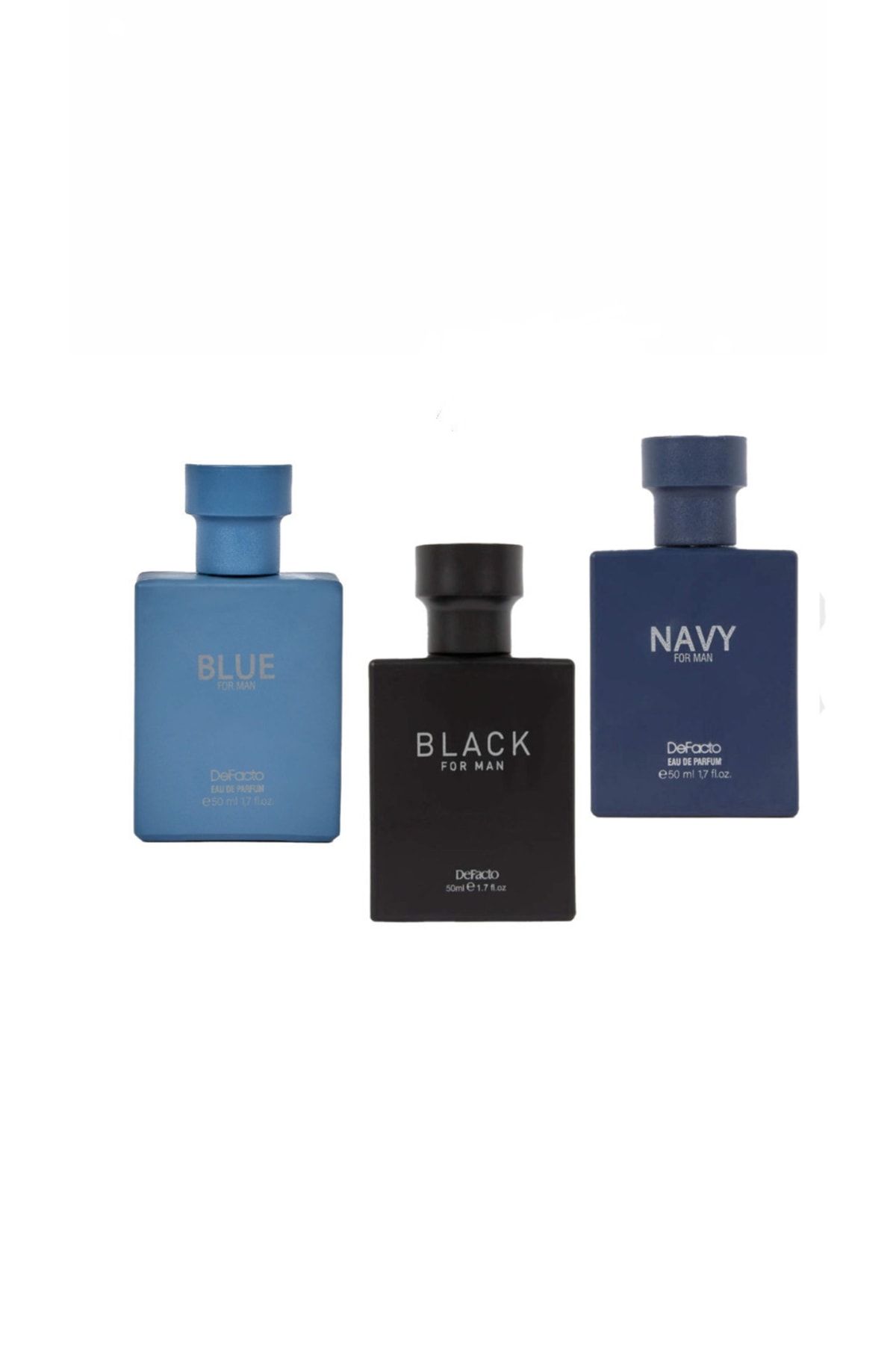 Defacto Erkek Parfüm Black 50 Ml Erkek Navy 50 Ml Erkek Blue 50 Ml 3'lü Set