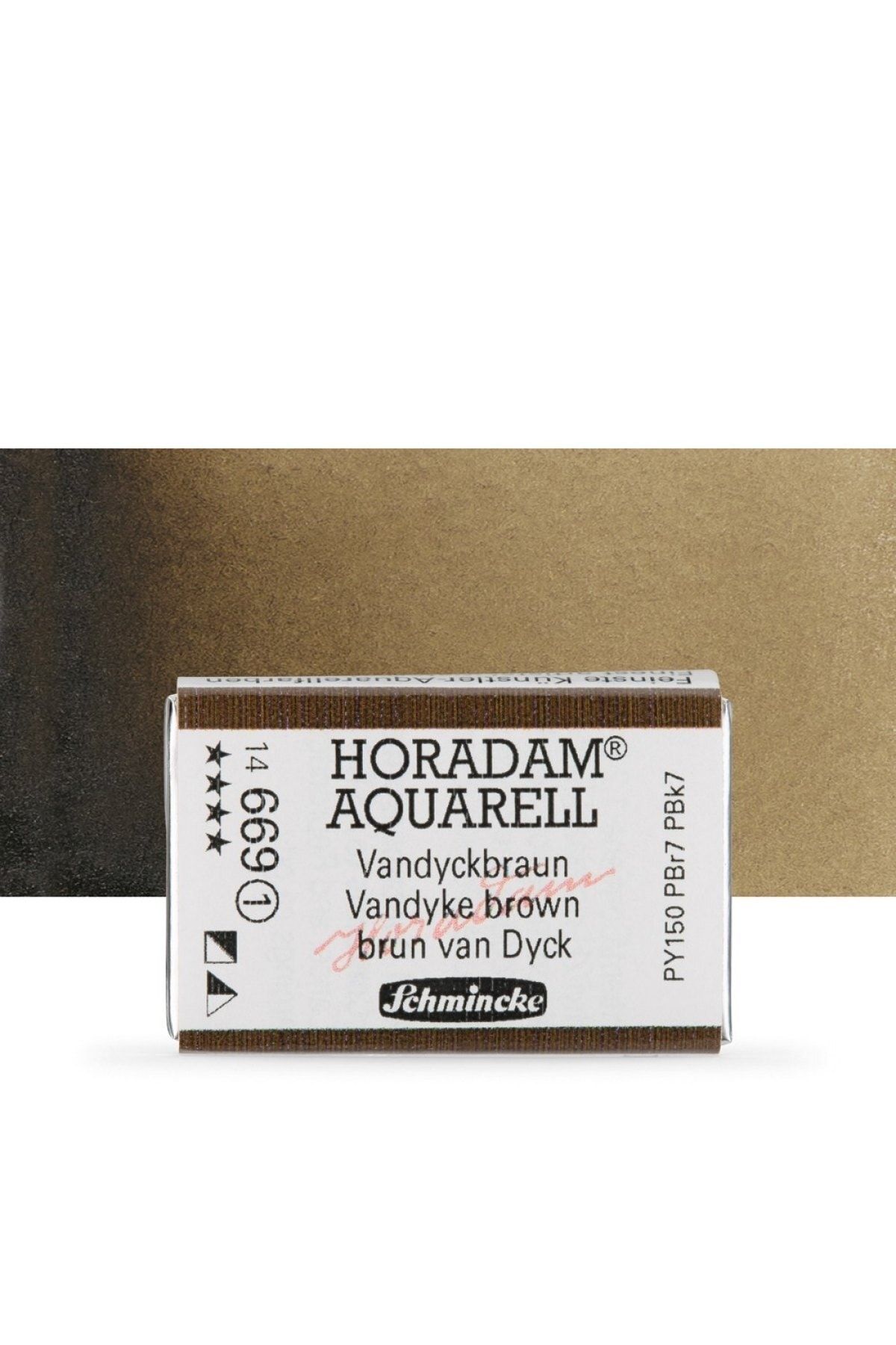 Schmincke Horadam Aquarell Tam Tablet Sulu Boya Vandyke Brown 669 S.1