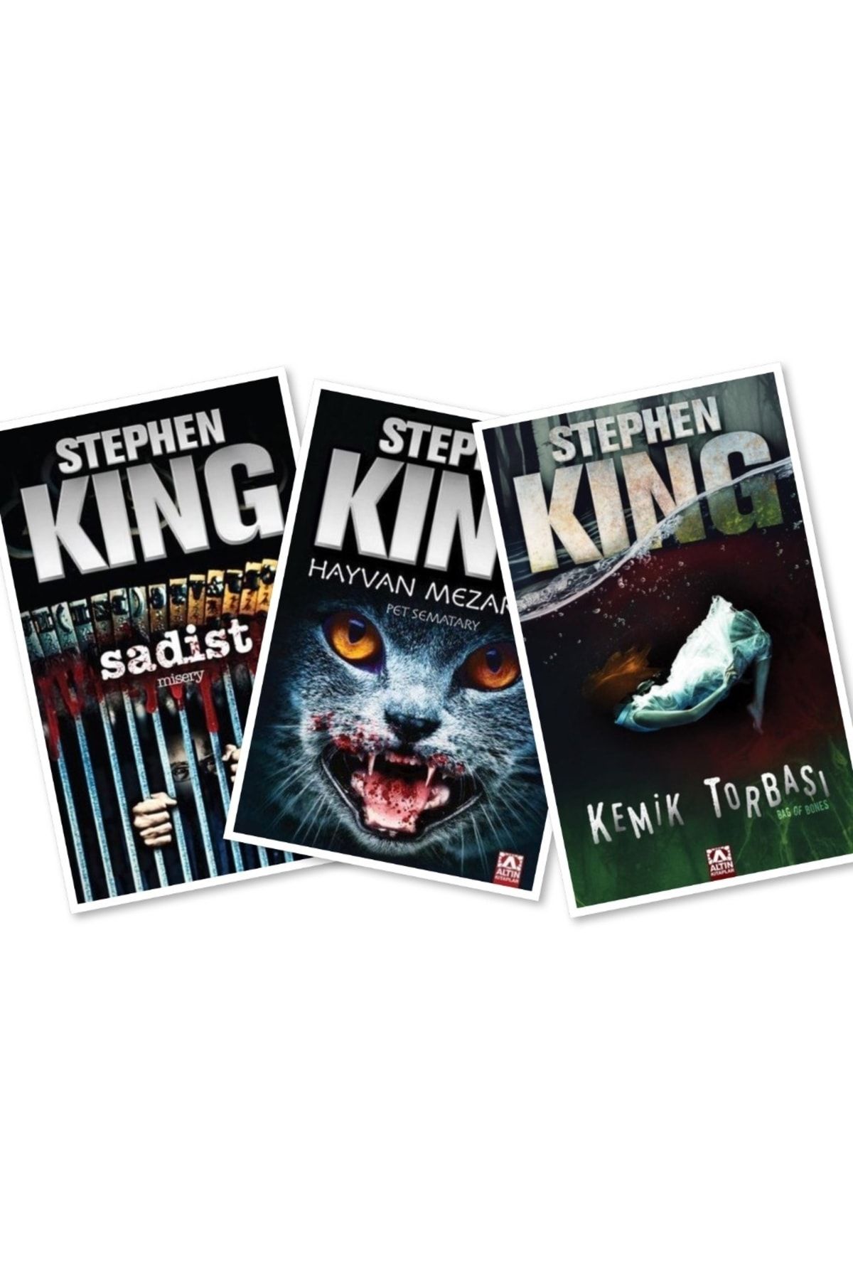 Altın Kitaplar Sadist  Hayvan Mezarlığı  Kemik Torbası Stephen King 3 Kitap