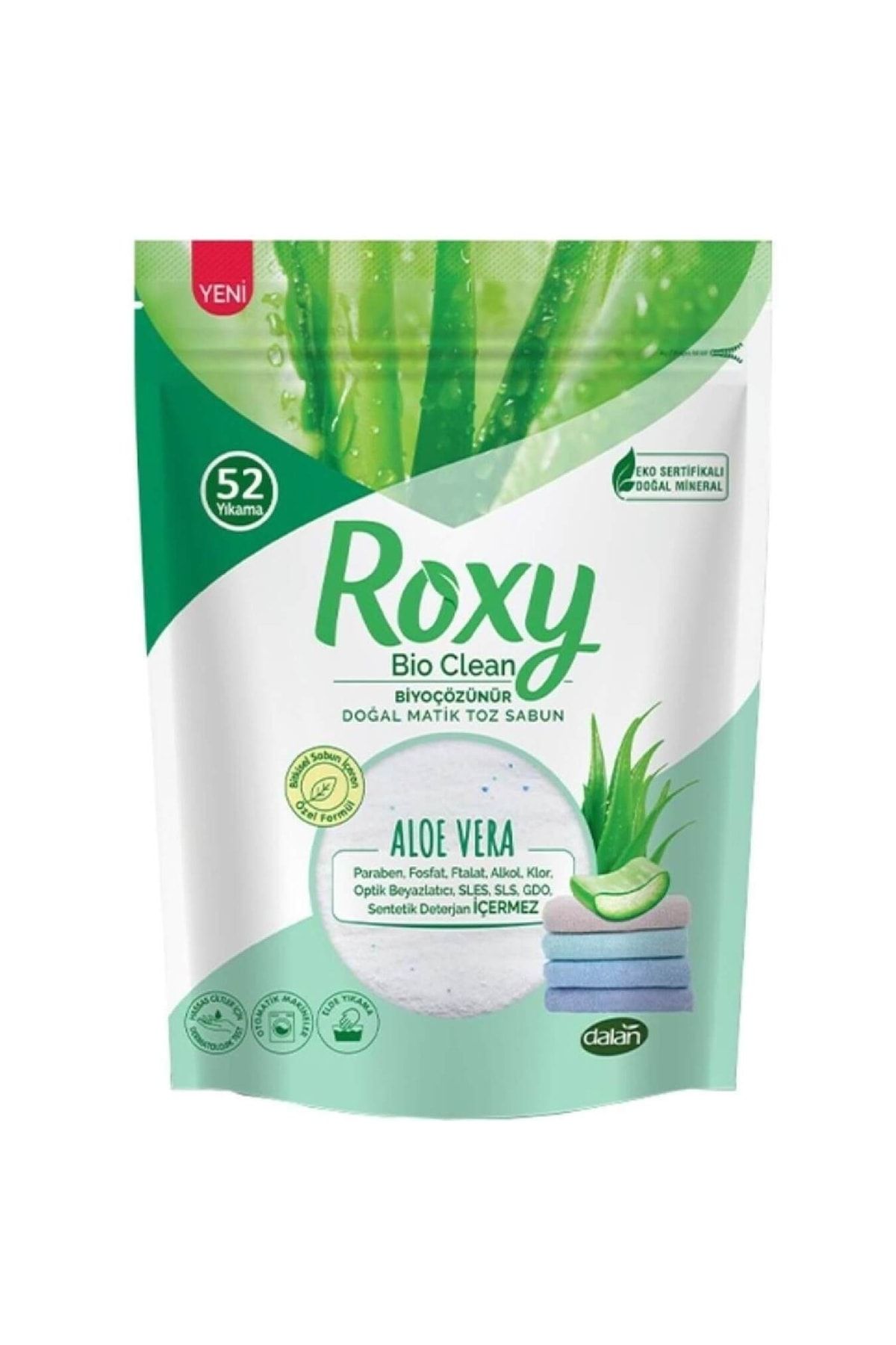 Dalan Roxy Bio Clean Doğal Matik Toz Sabun Aloe Vera 1600 Gr