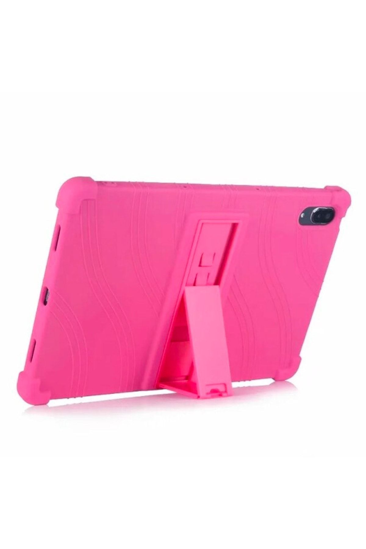 Ally Mobile Ally Lenovo Tab P11 Pro Tb-j706 Standlı Silikon Kılıf Tablet Kılıfı Fuşya