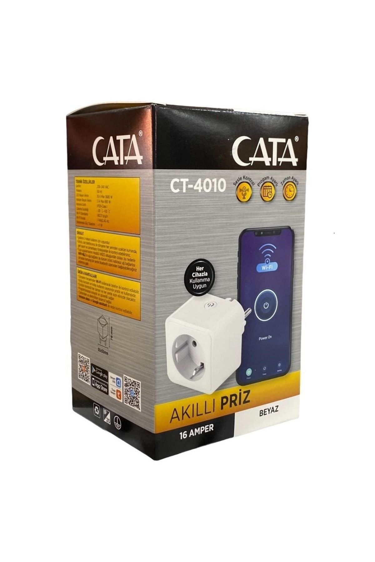Cata Ct-4010 Akıllı Wifi Priz Uzaktan Kontrol