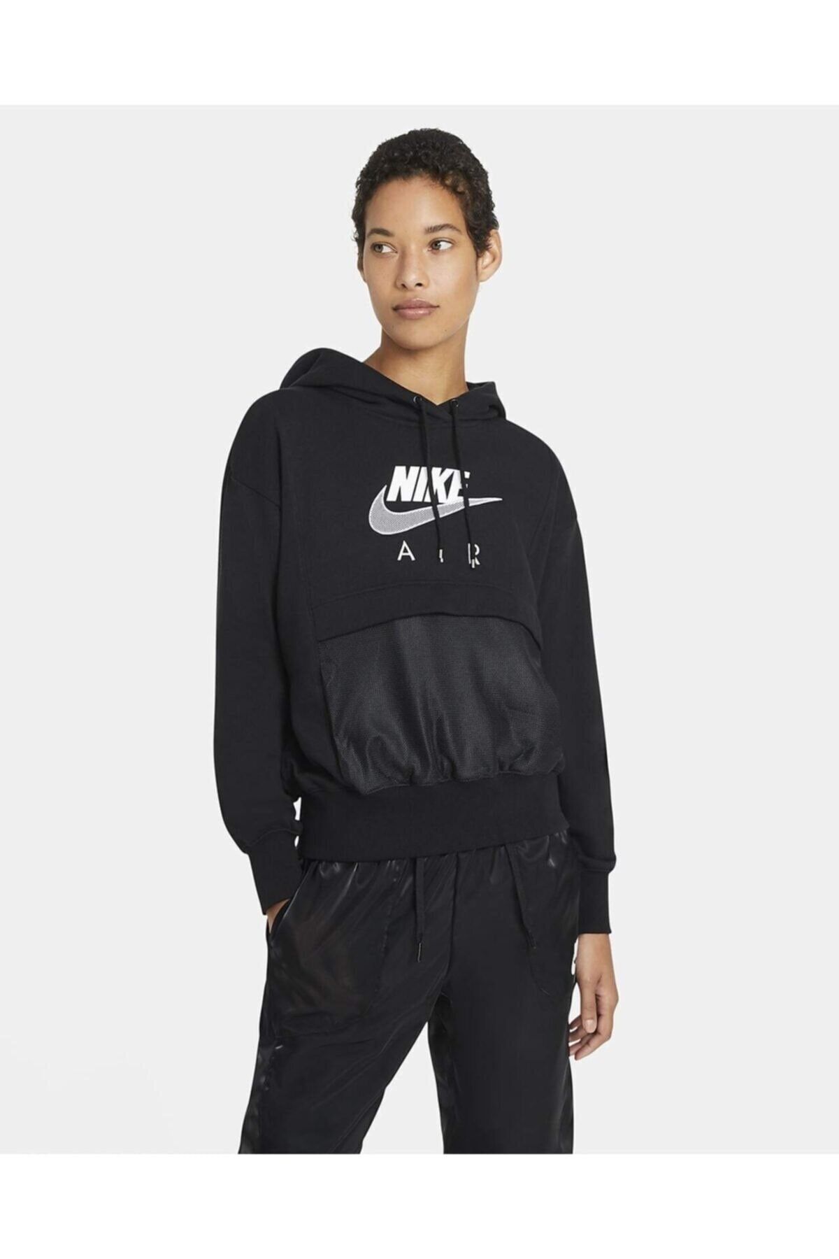 Nike Sportswear Air Hoodie Kadın Sweatshirt -siyah Cz8620-010