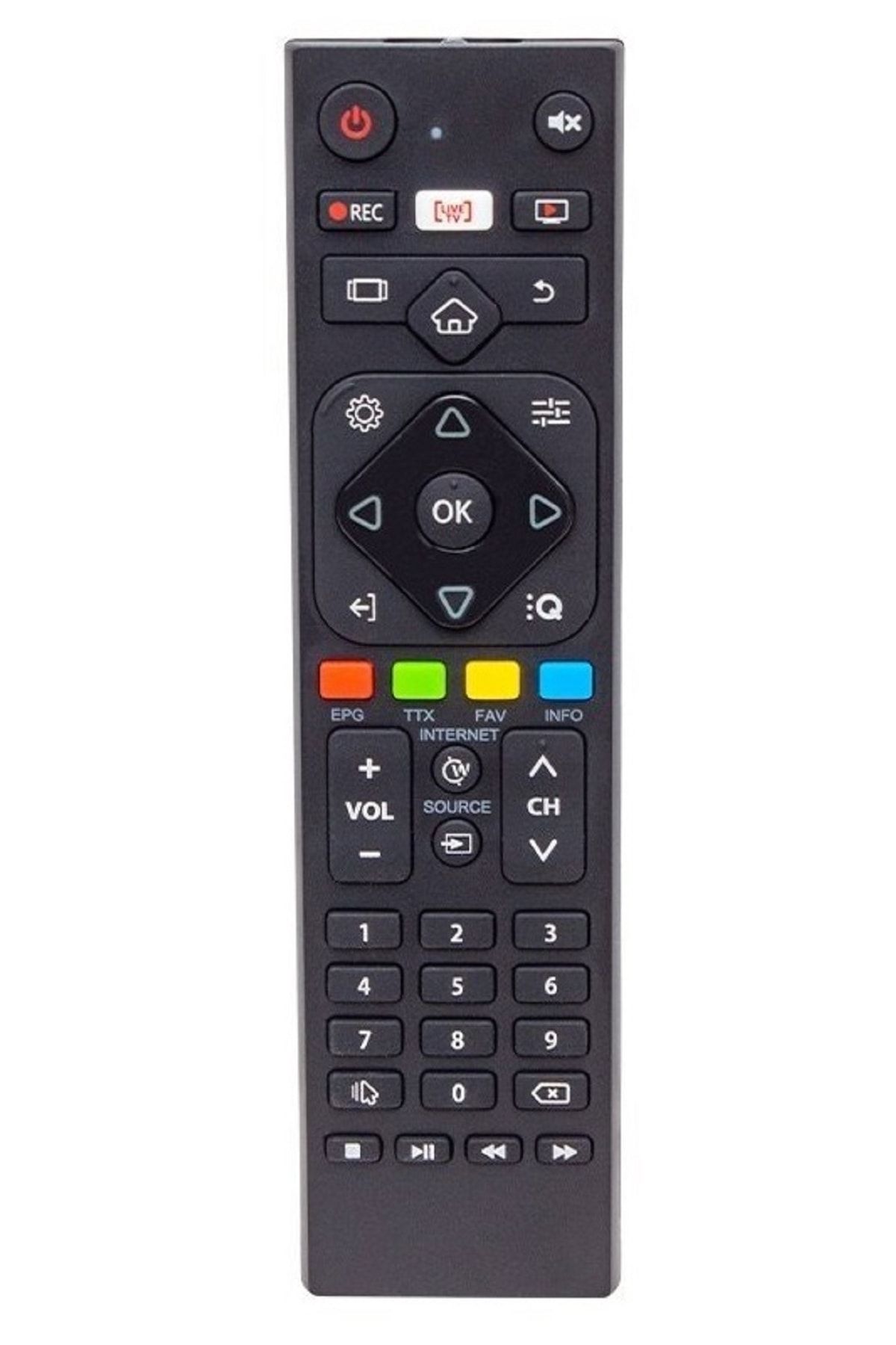 ATAELEKTRONİK Axen Ax43dıl13 Android Smart Led Tv Kumandası Live Tuş