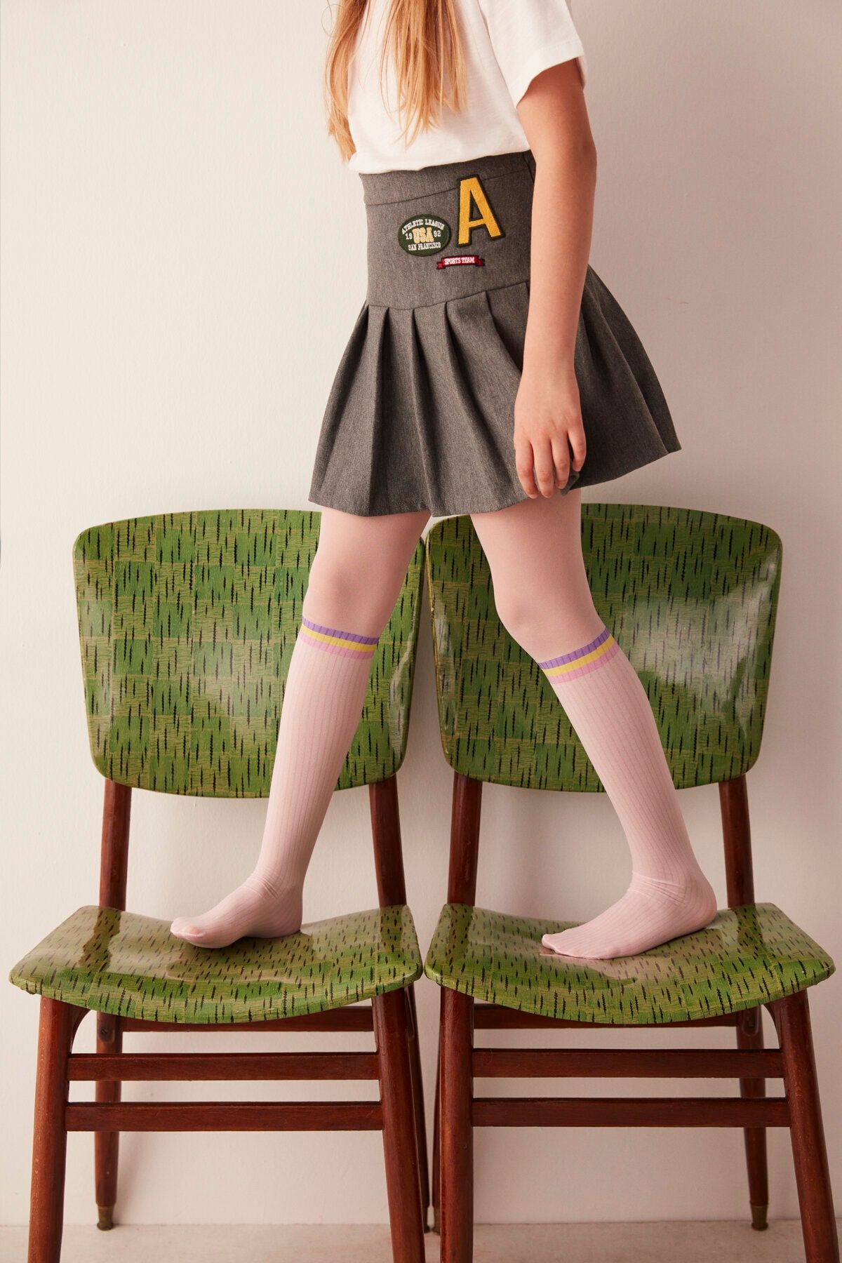 Penti Pembe Kız Çocuk Çizgili Külotlu Çorap