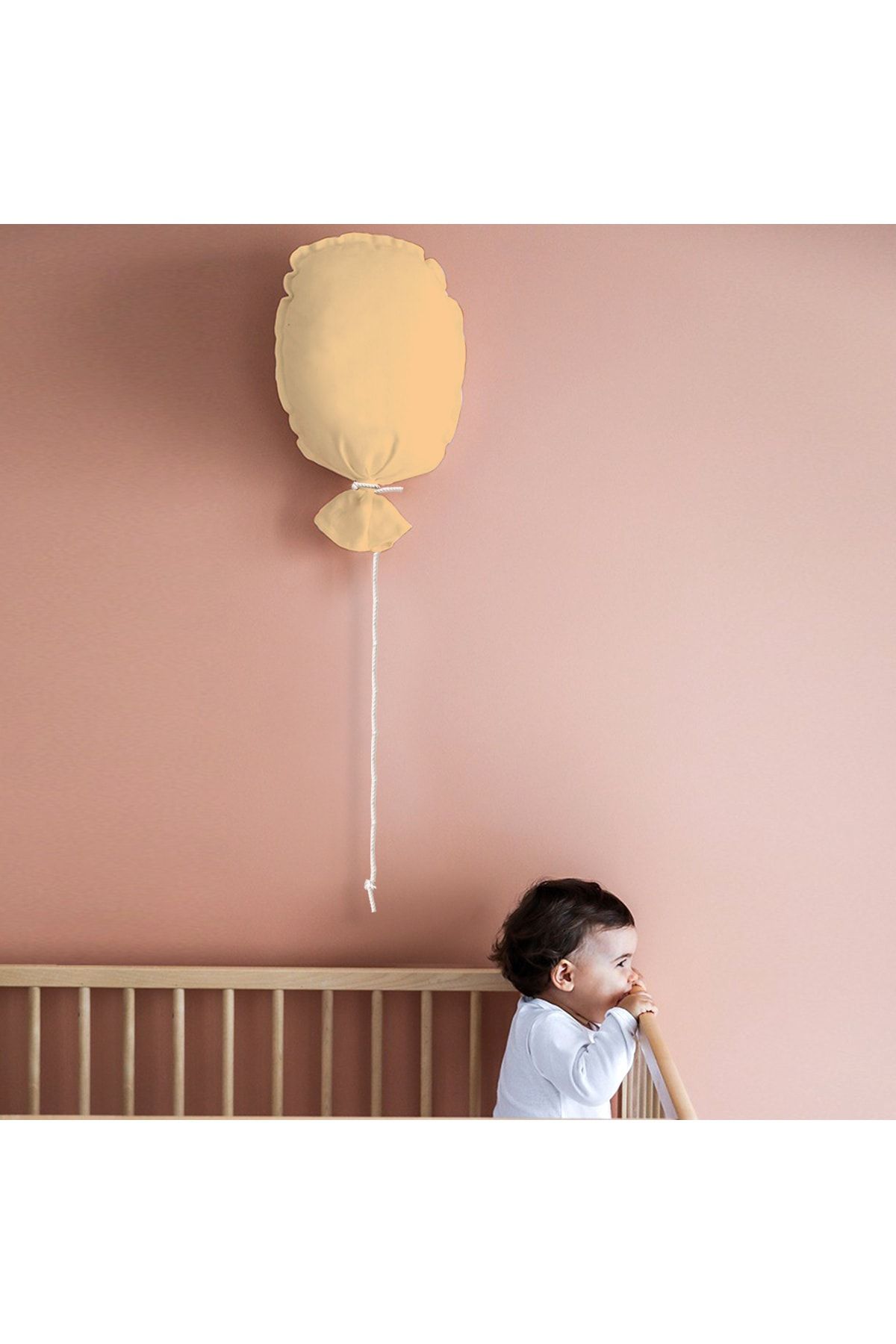 Miomundo Bebek & Çocuk Odası Uçan Balon Dekoratif Yastık Açık Somon Küçük Boy