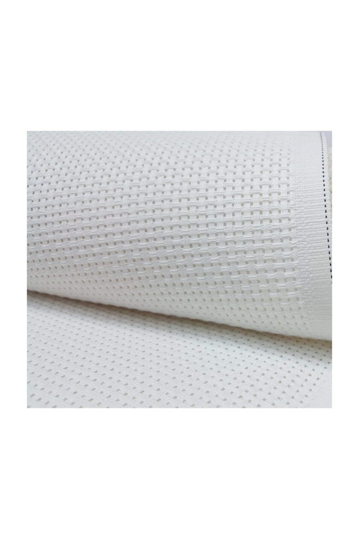 METİNLER EV TEKSİLİ Etamin Seccade Kumaşı Beyaz 75x125 Cm