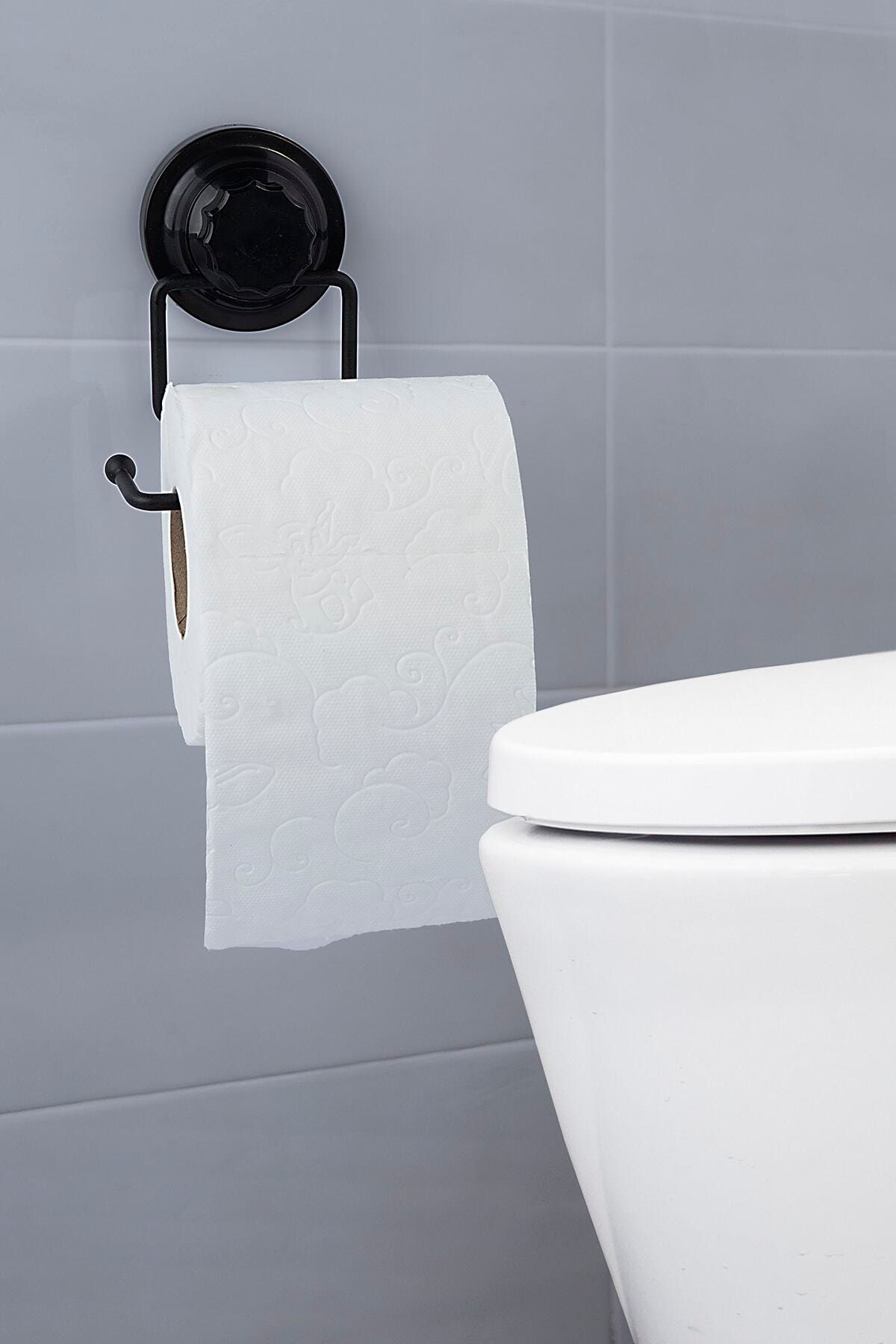 vipgross Mat Siyah Banyo Duvara Monte Tuvalet Kağıdı Tutacağı/tuvalet Kağıtlık Vs703 - M3